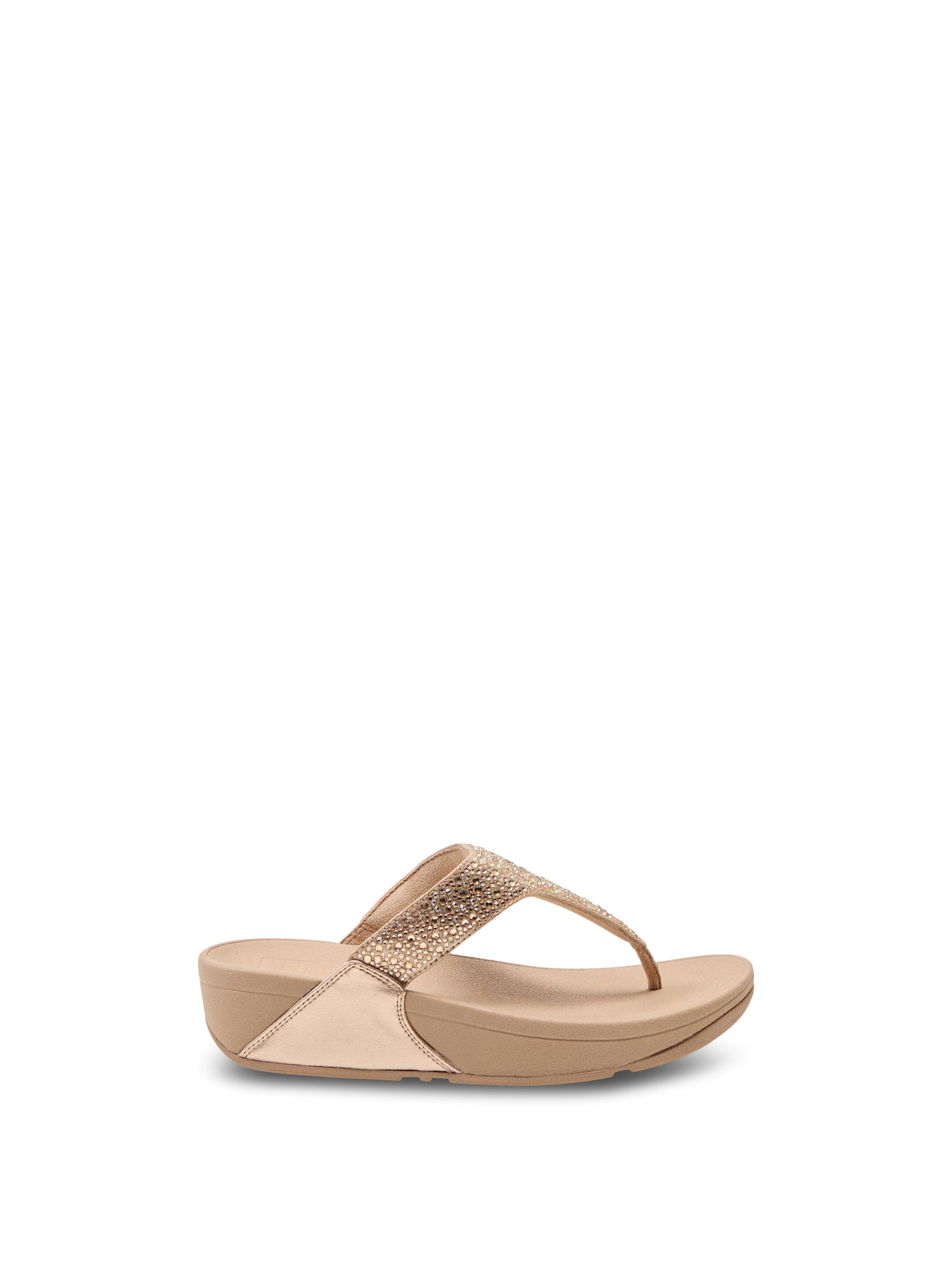 Lulu Crystal-Mix Toe-Post Sandals