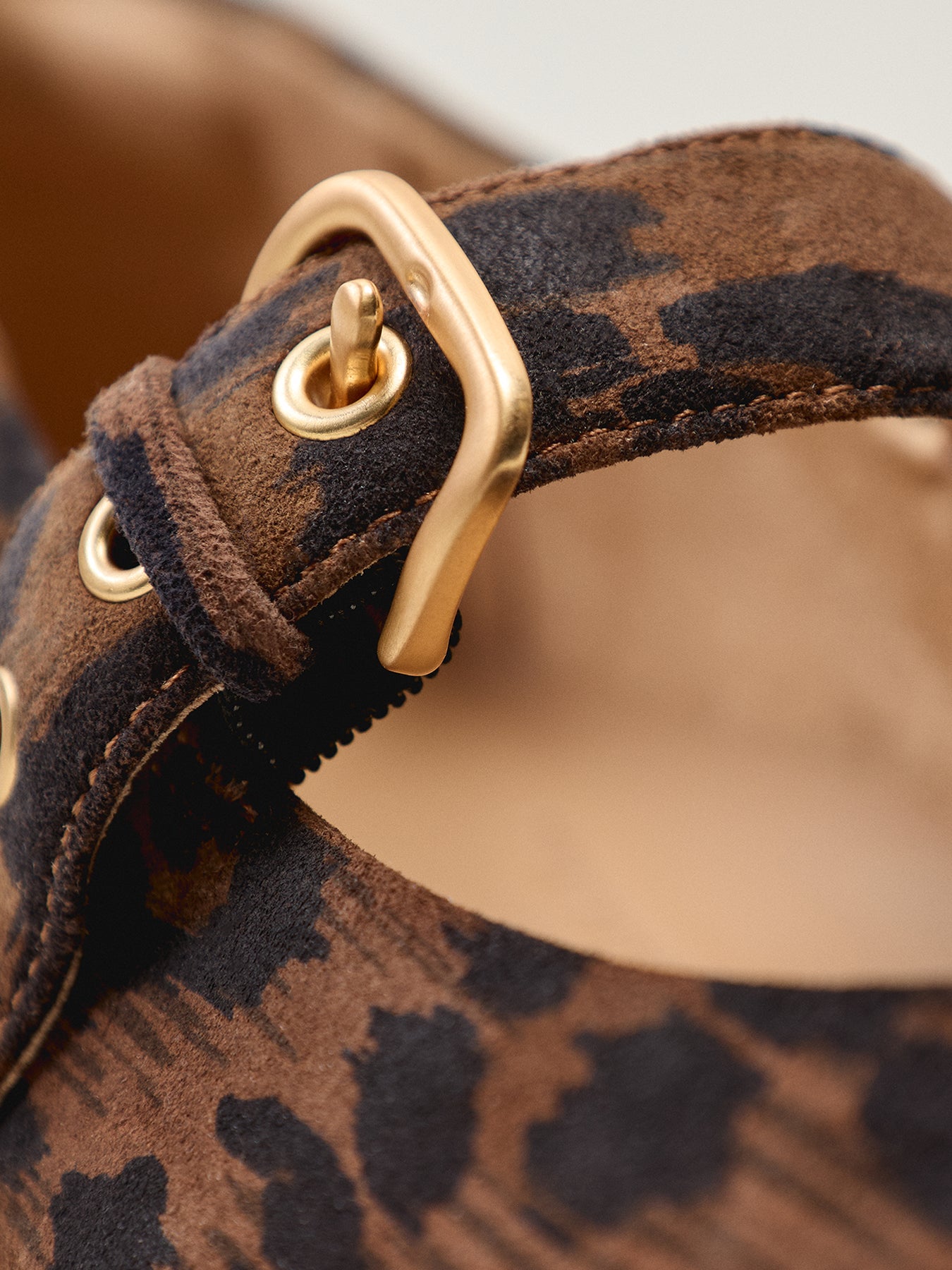 Delicato Leopard Suede Mary Janes