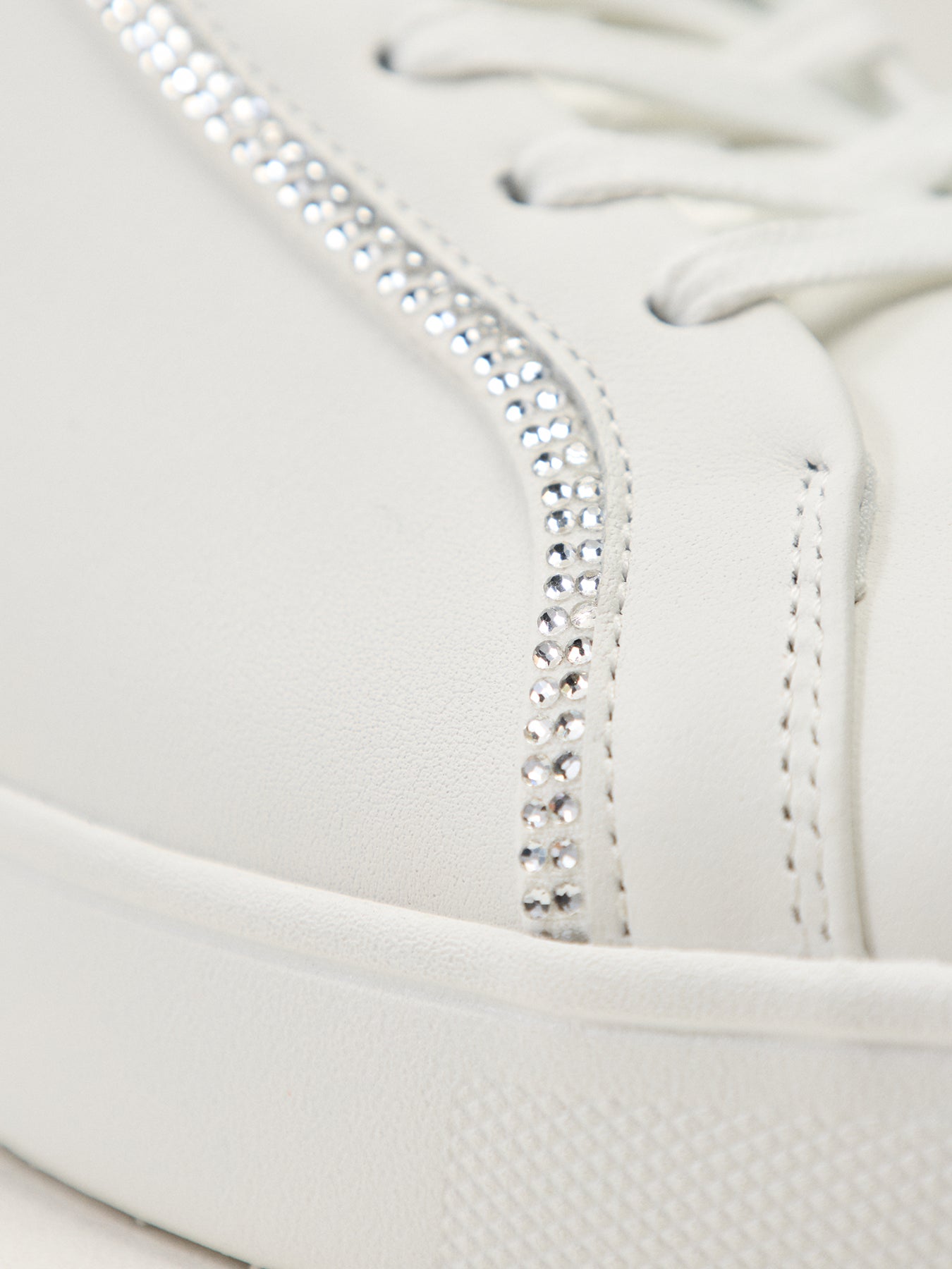 Rally Crystal-Trim Leather Sneakers