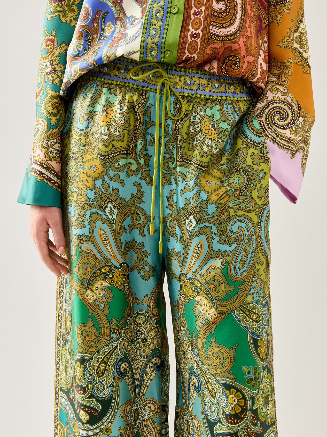 Clemenza Multi Colour Silk Pant