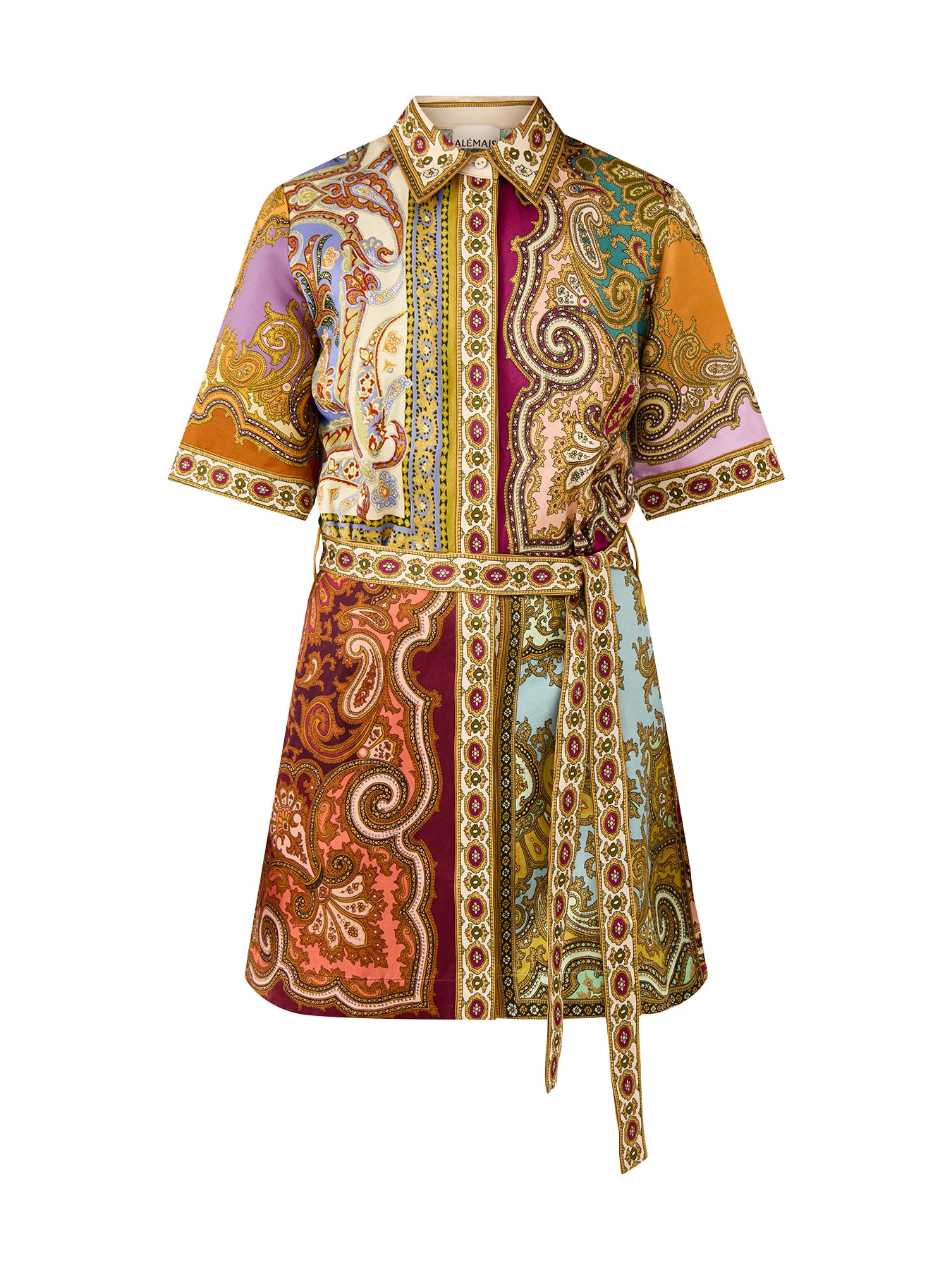 Clemenza Spliced Multi Colour Mini Dress