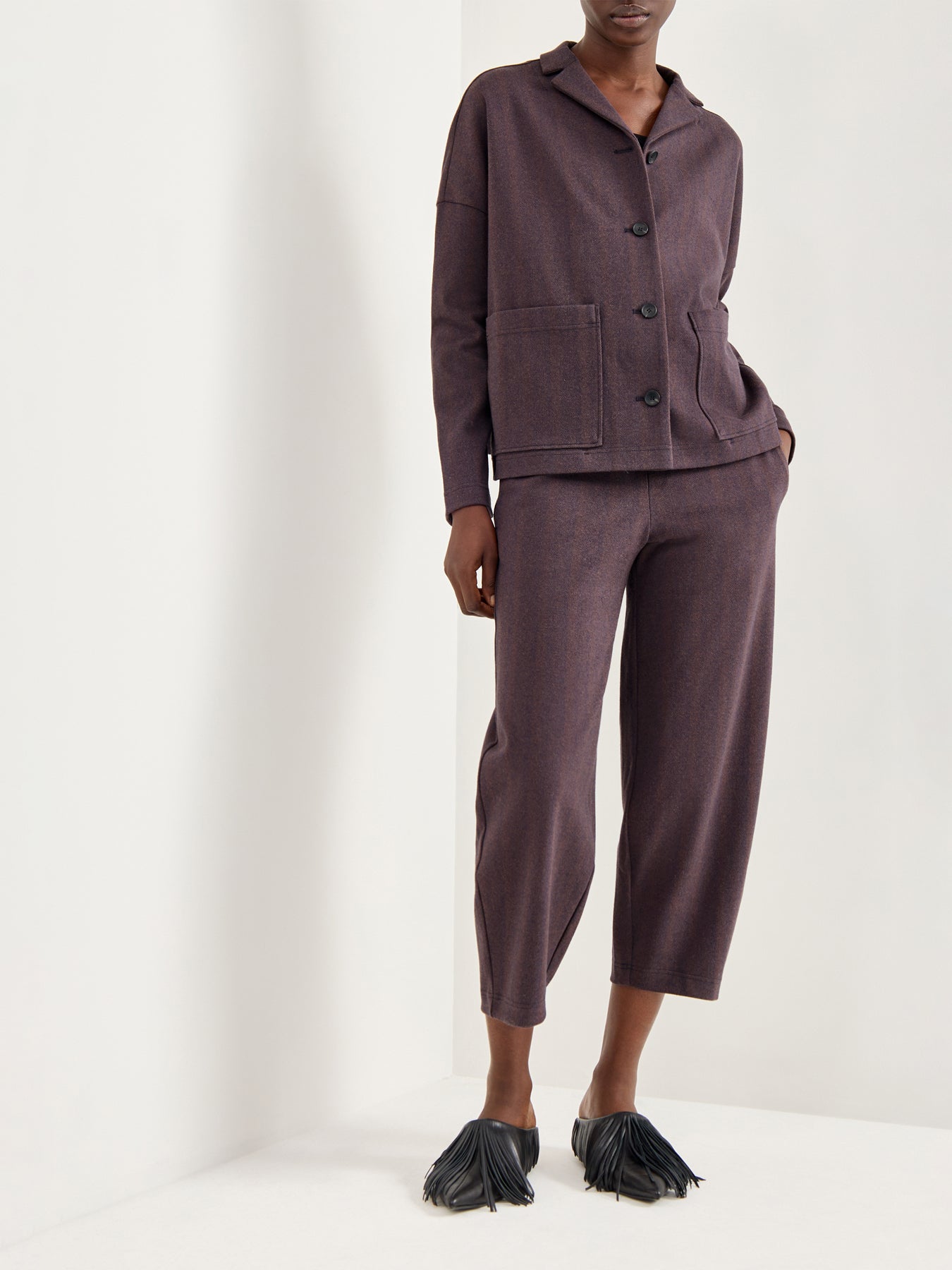 Jacket 519 Long Sleeves Red Wood