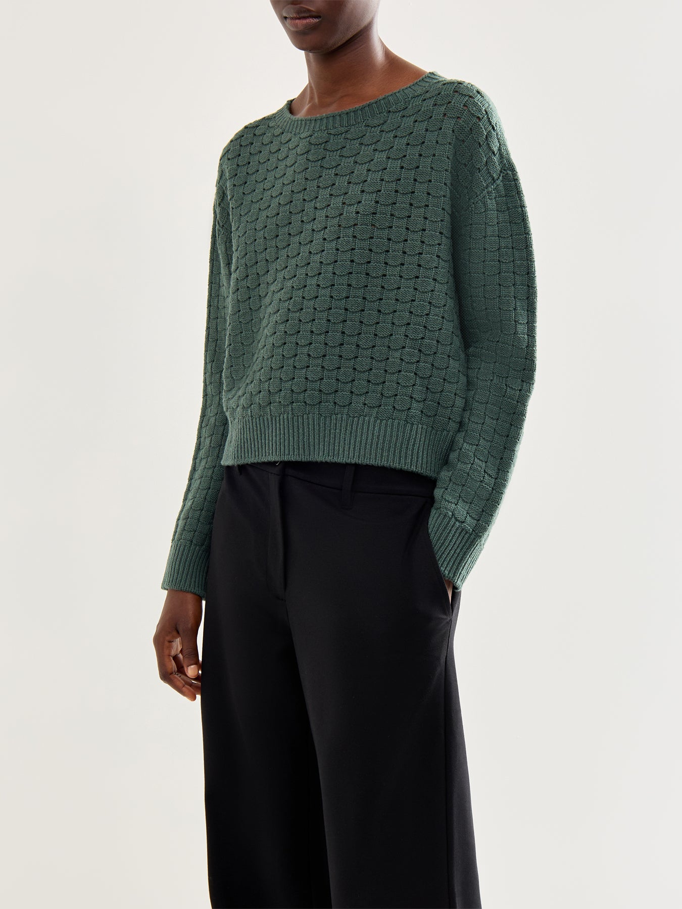 Pullover 525 Cotton Long Sleeves Green