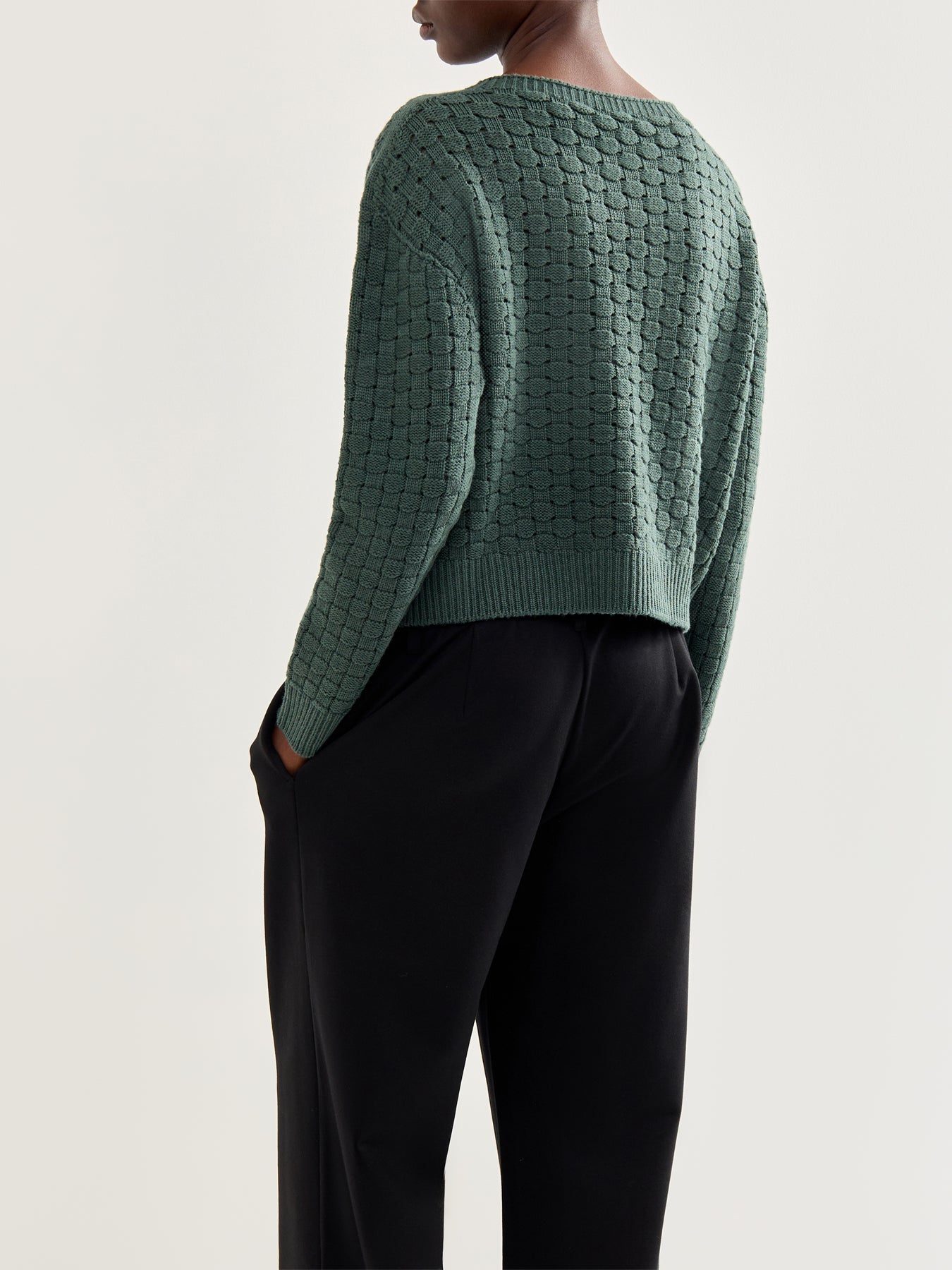 Pullover 525 Cotton Long Sleeves Green