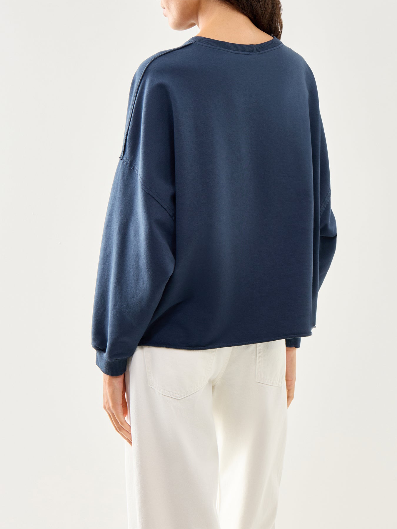 511 Long Sleeves Cotton Pullover Blue