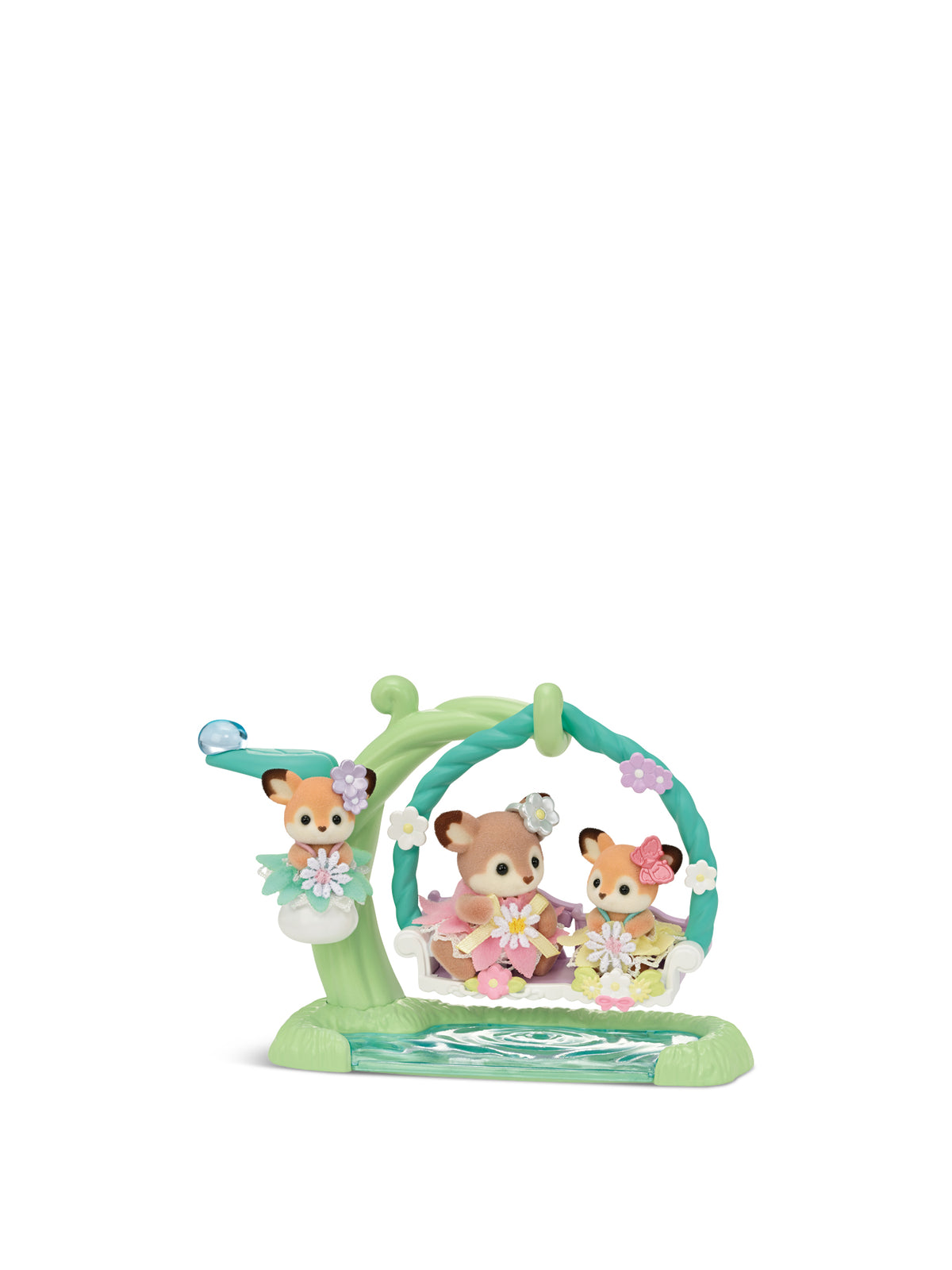 Deer Babies Floral Swing Set