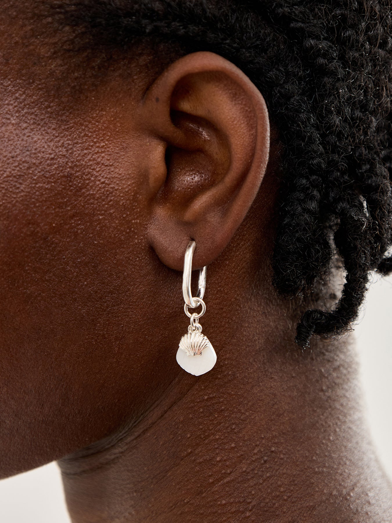 Dream Waves Oval Hoop Earrings Silver