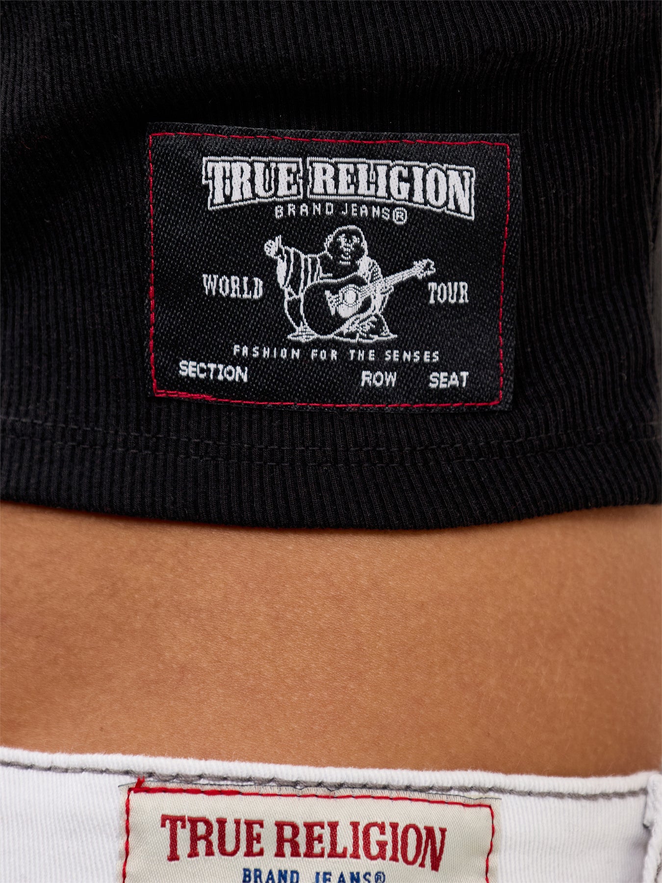 Notched Rib T-Shirt Black