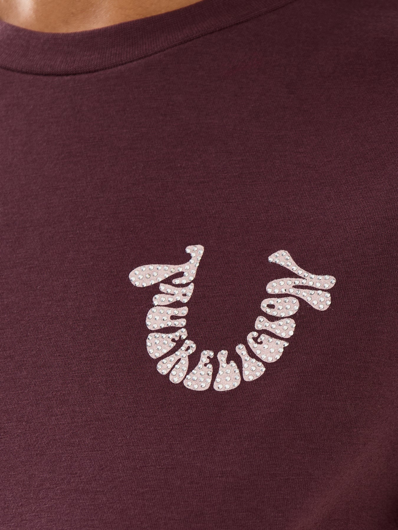 Crystal Crew Tee Brown