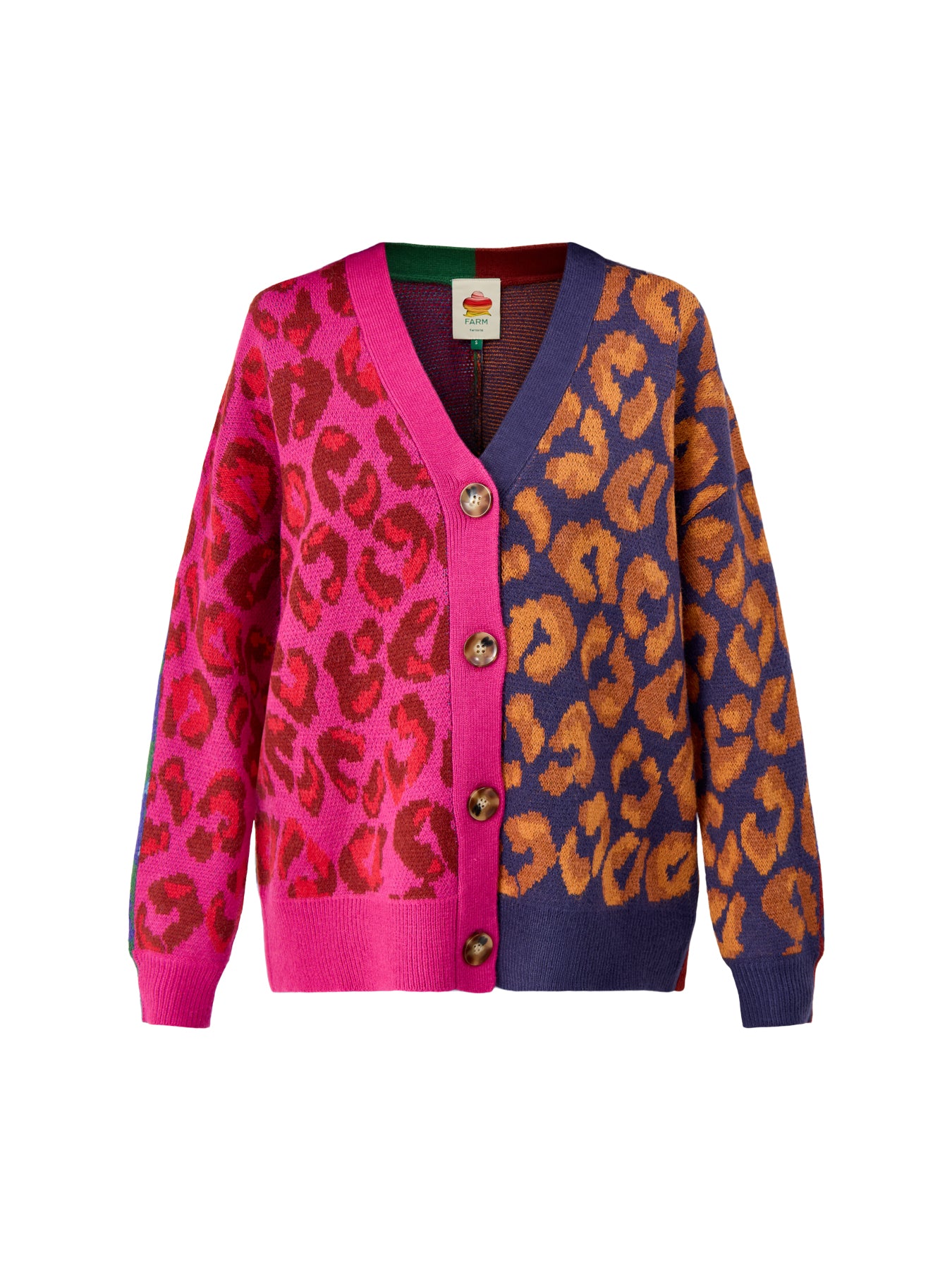 Ikat Knit Cardigan Brown