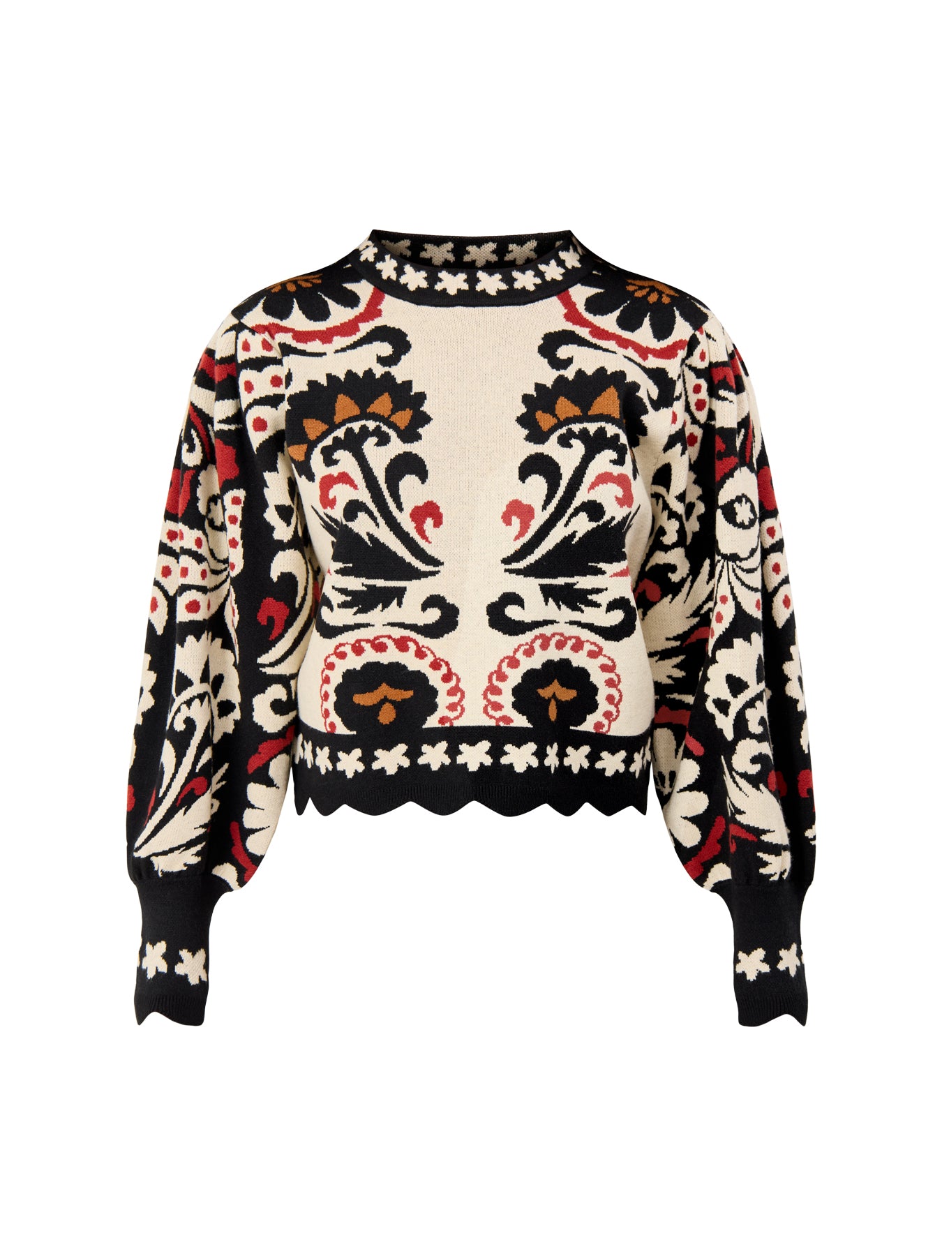 Winter Tapestry Knit Sweater Multi