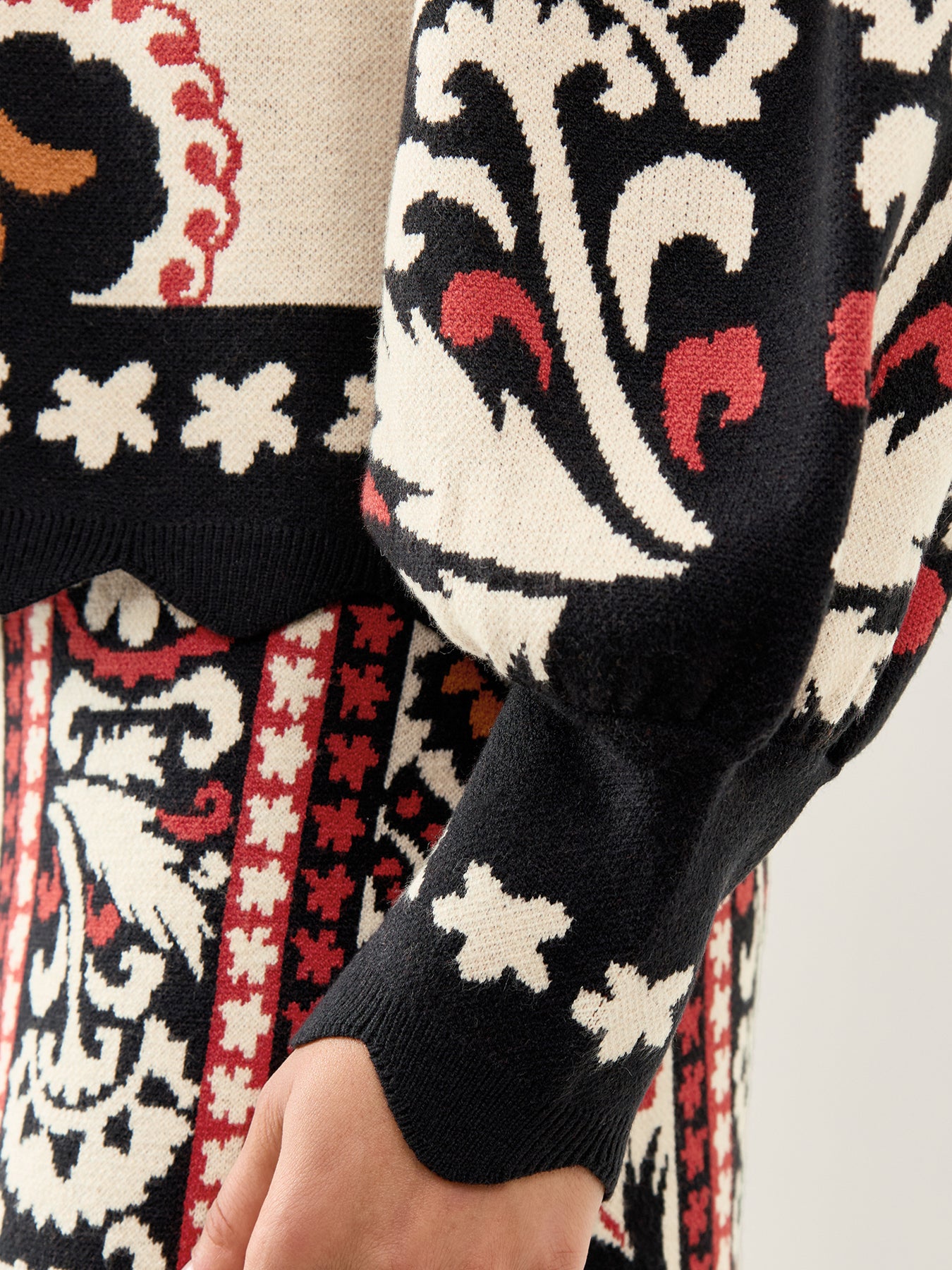 Winter Tapestry Knit Sweater Multi