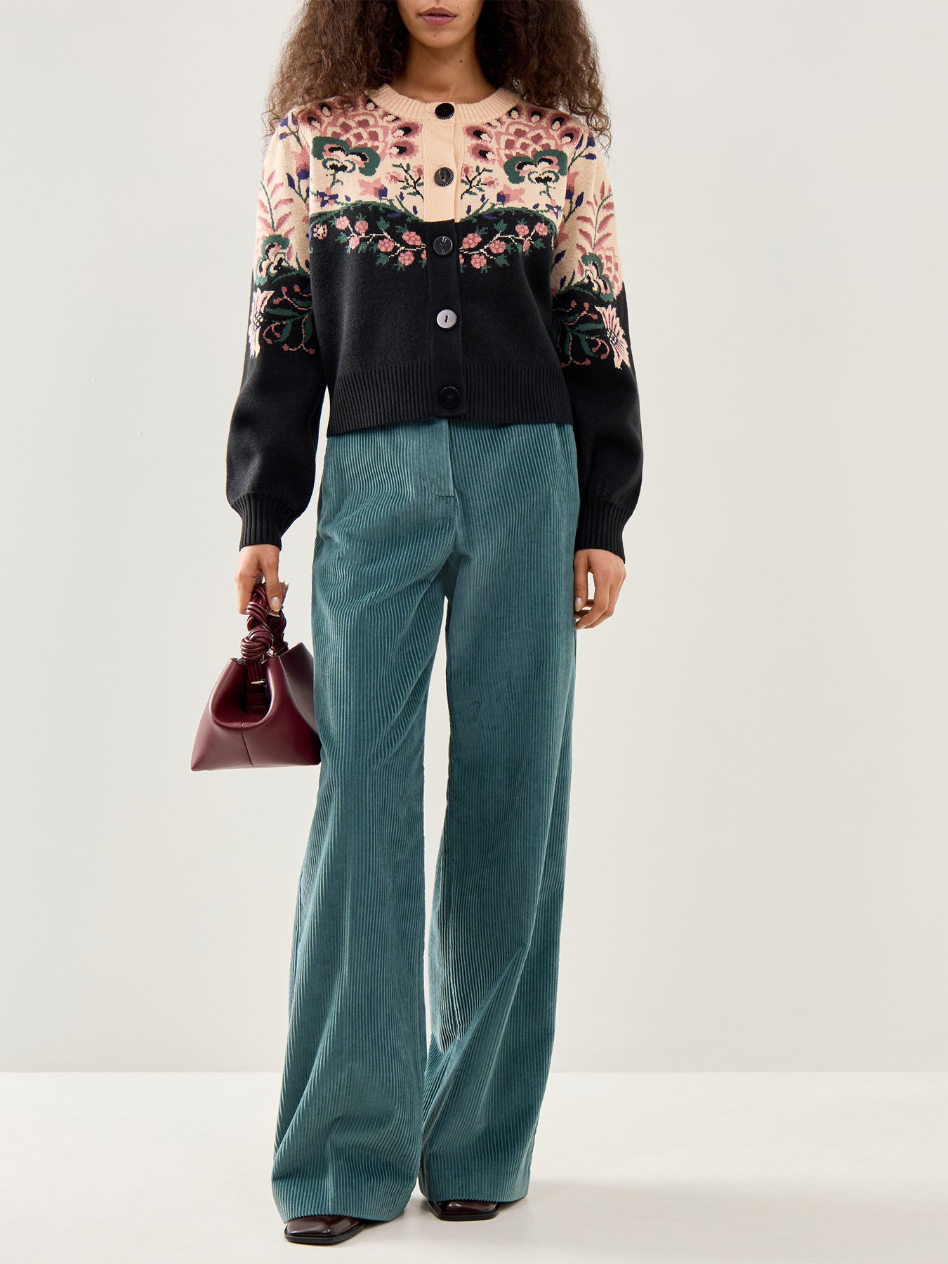 Belle Garden Knit Cardigan Cream