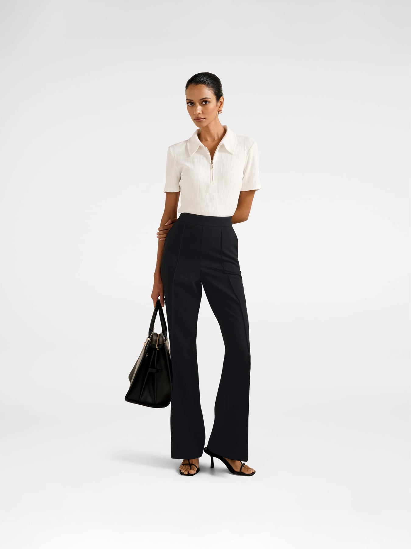 Bethany Petite Pintuck Flared Pants