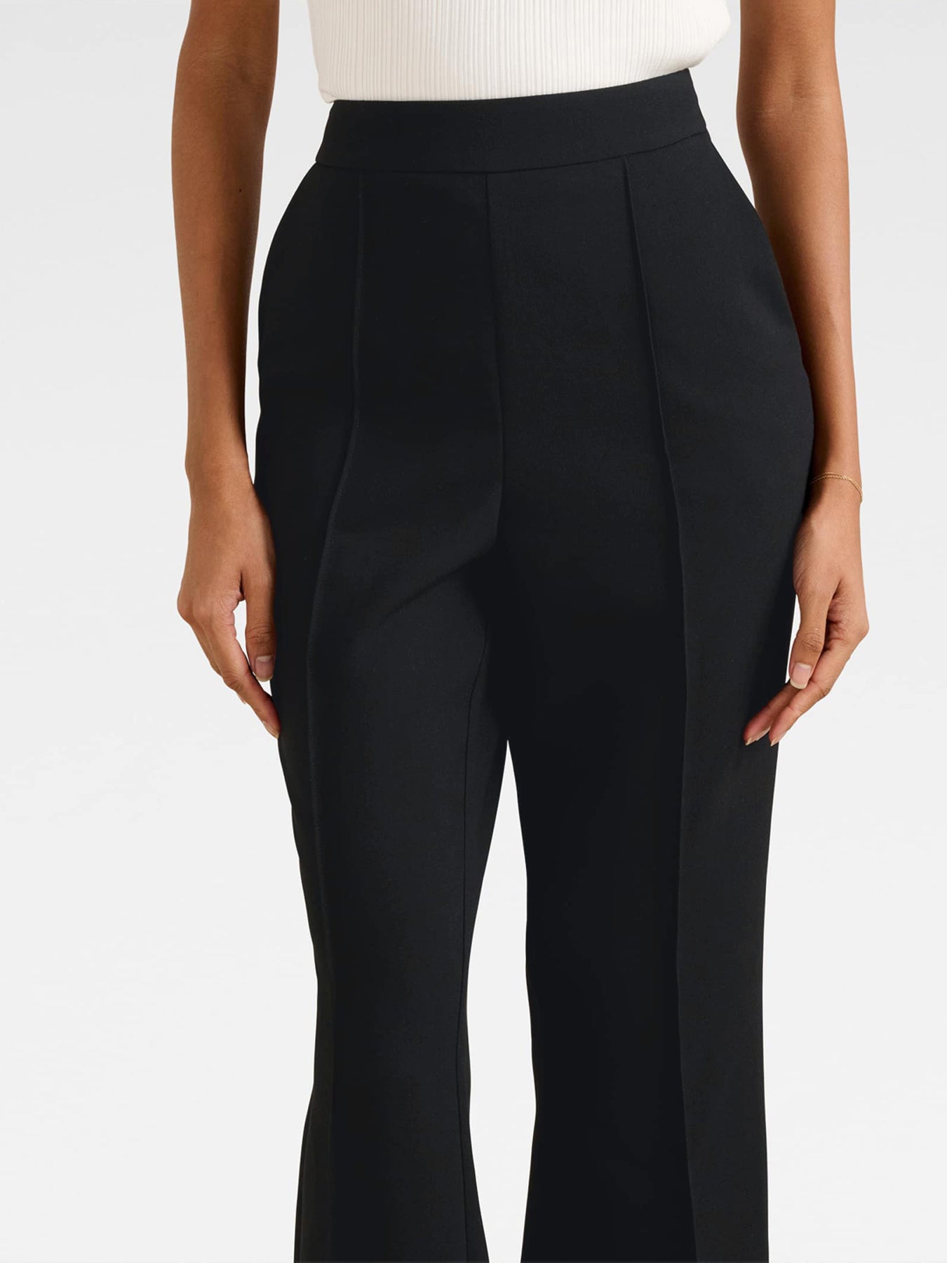 Bethany Petite Pintuck Flared Pants