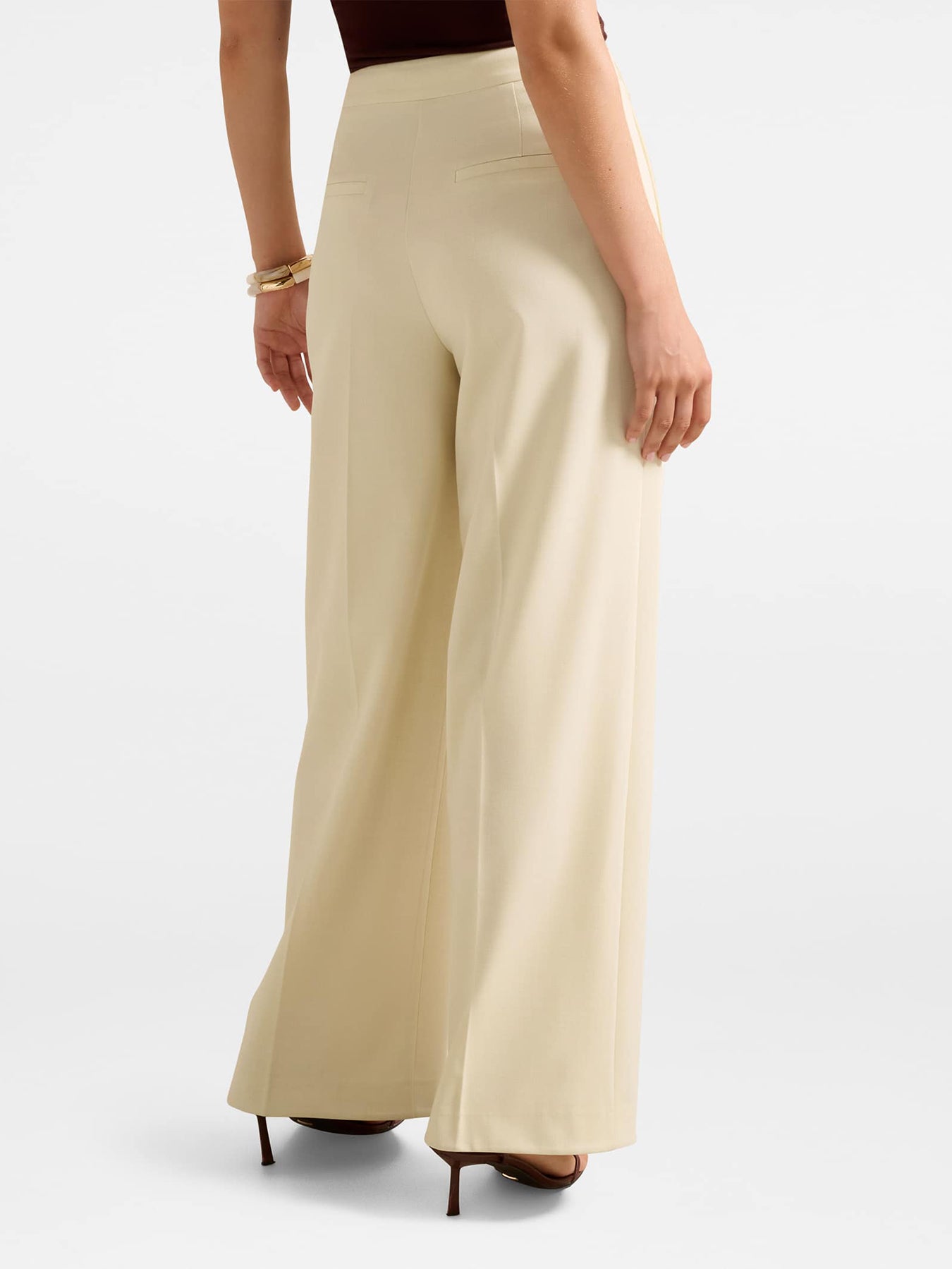 Gigi Button Tab Wide Leg Pants