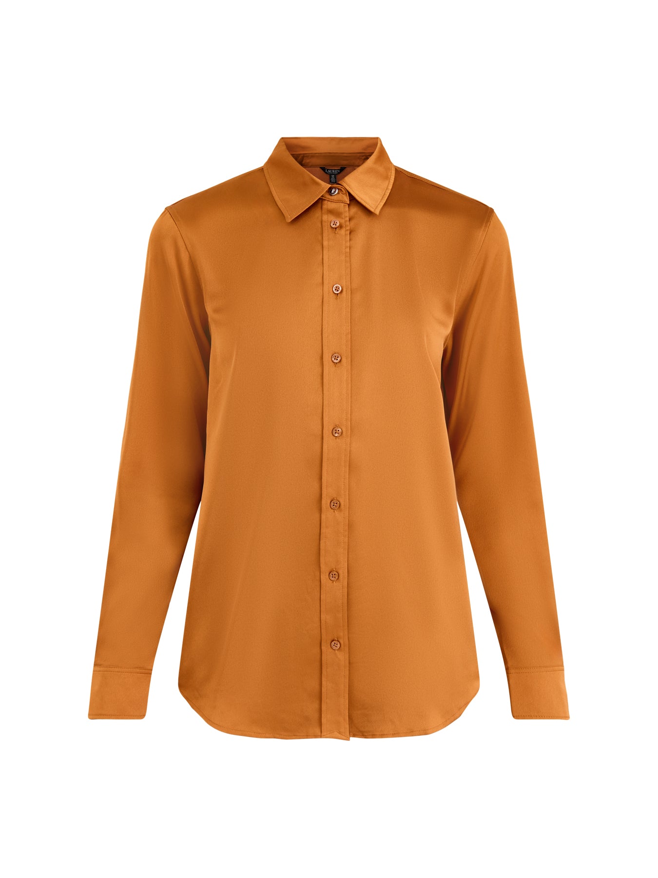 Jamelko Long Sleeves Button Front Shirt Brown