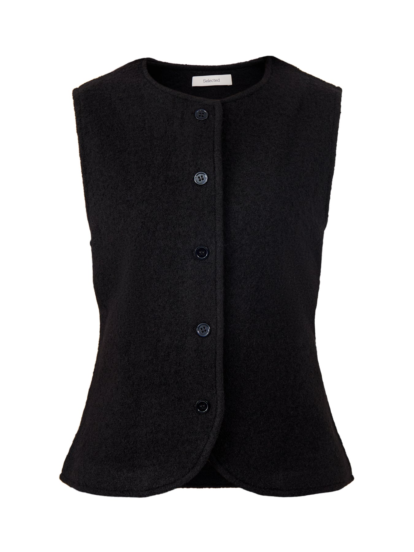 Darla Knit Button Vest Black