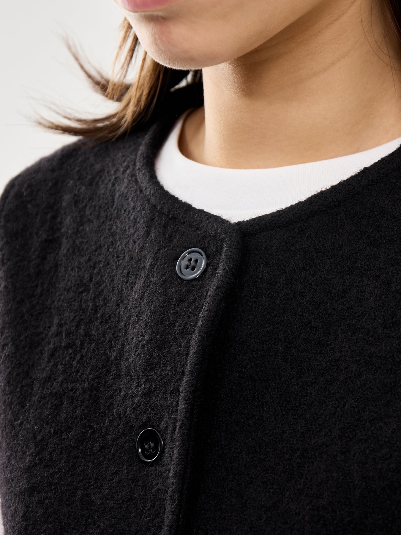 Darla Knit Button Vest Black