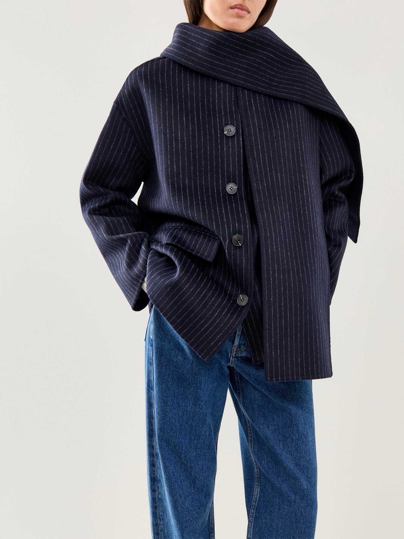 Pam Handmade Scarf Pinstripe