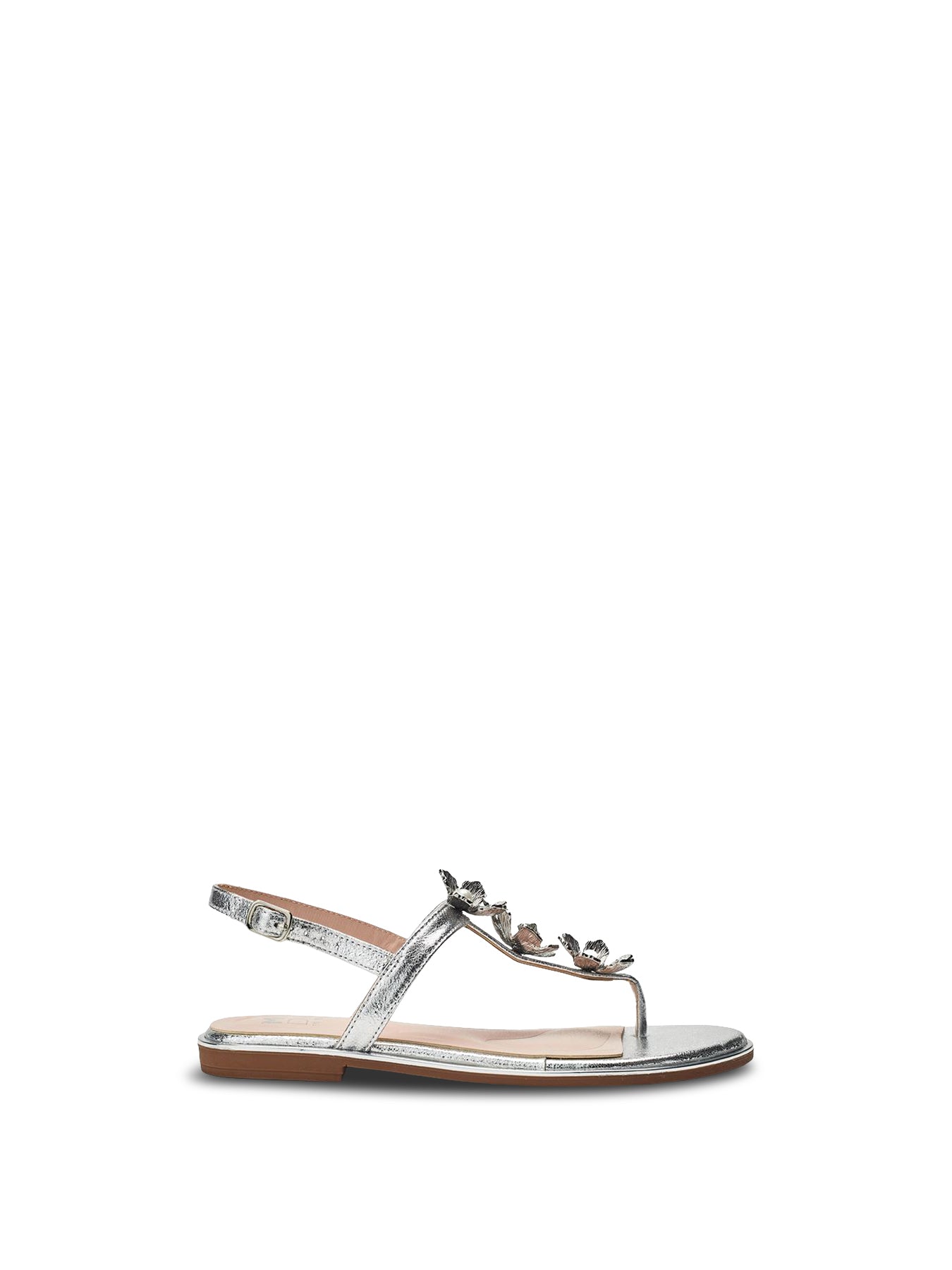 Jewelle Leather Sandals Silver