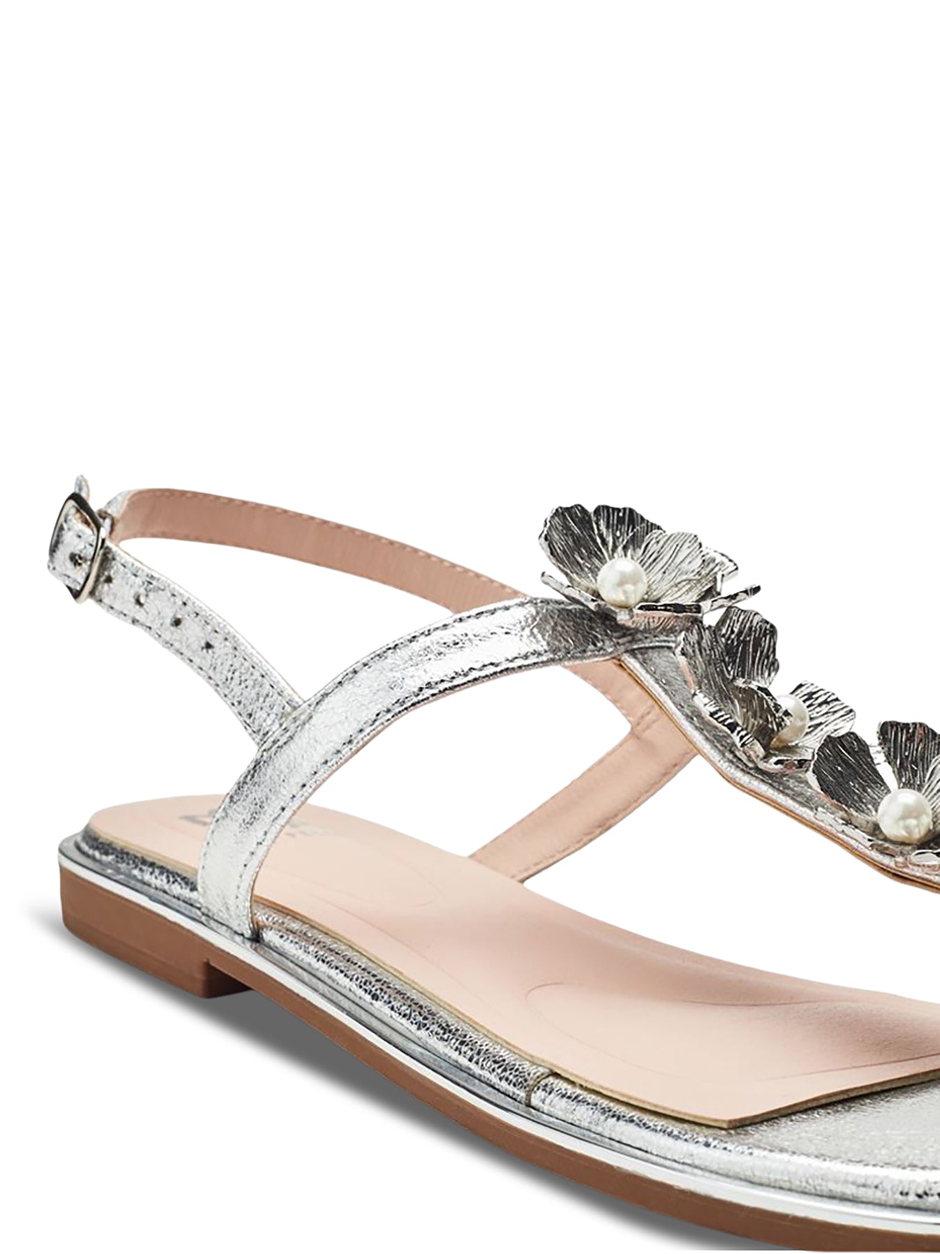 Jewelle Leather Sandals Silver