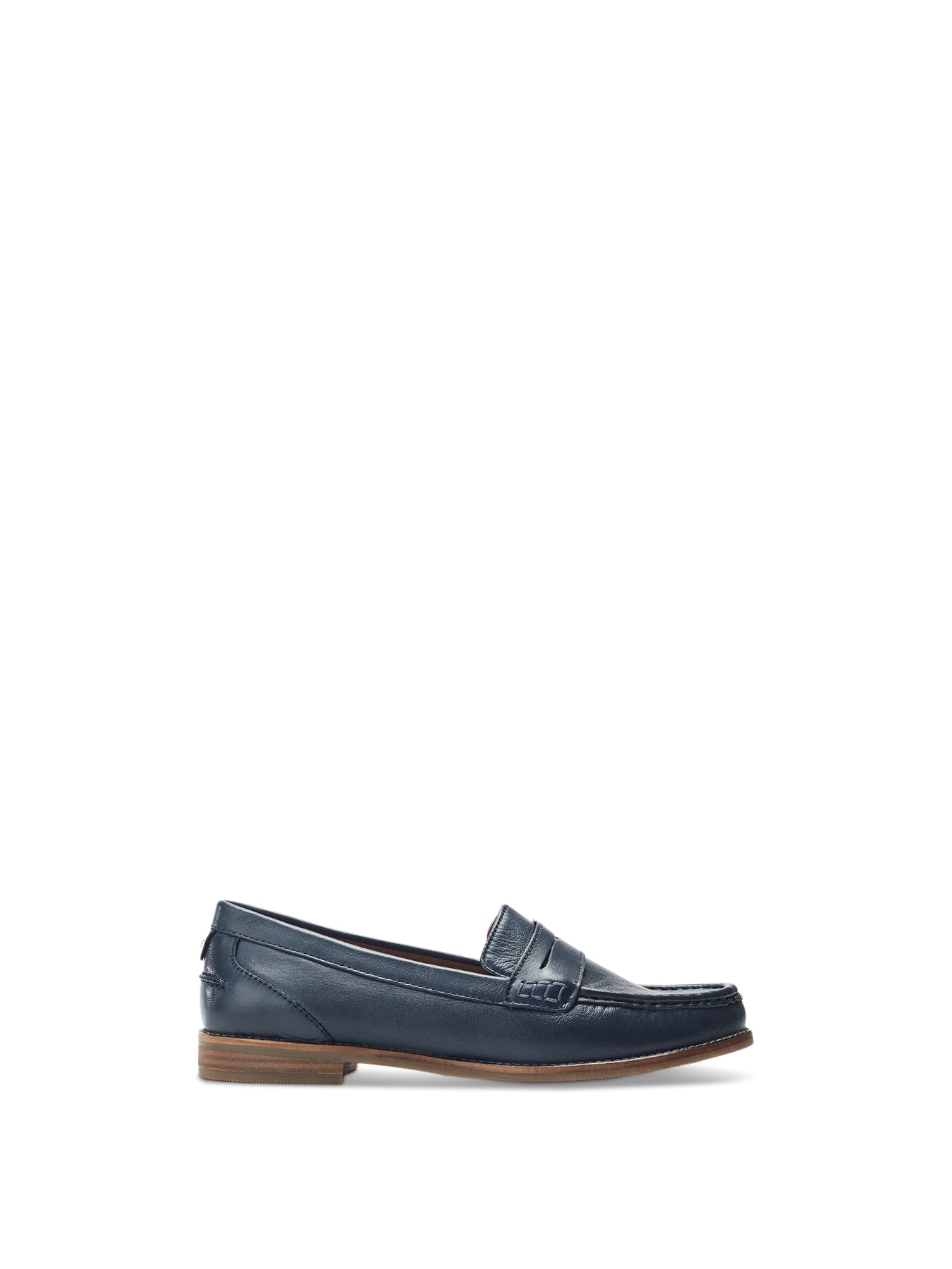 Navy Ercilla Leather Square Toe Loafers