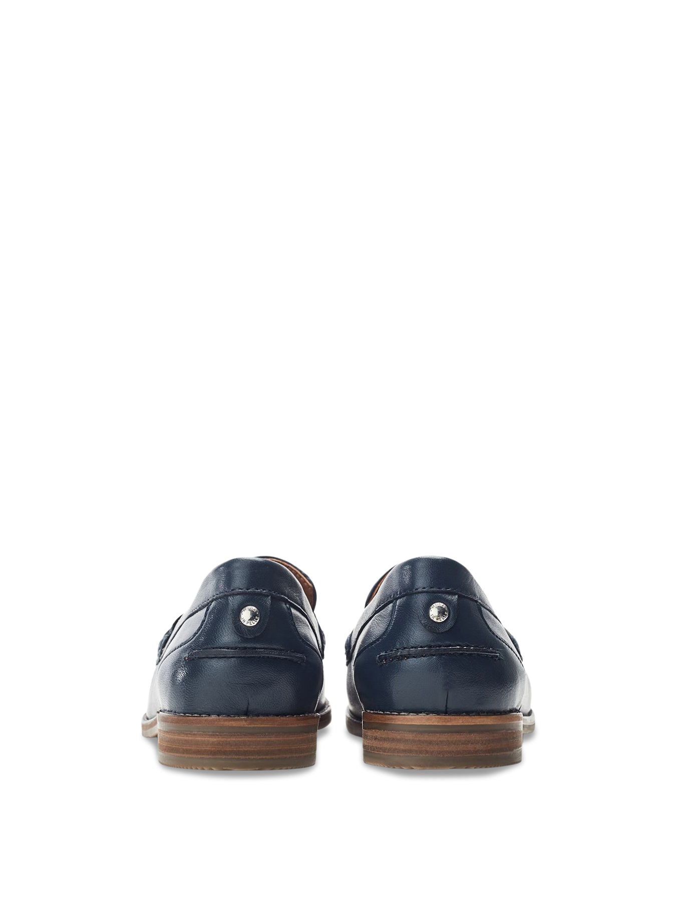 Navy Ercilla Leather Square Toe Loafers