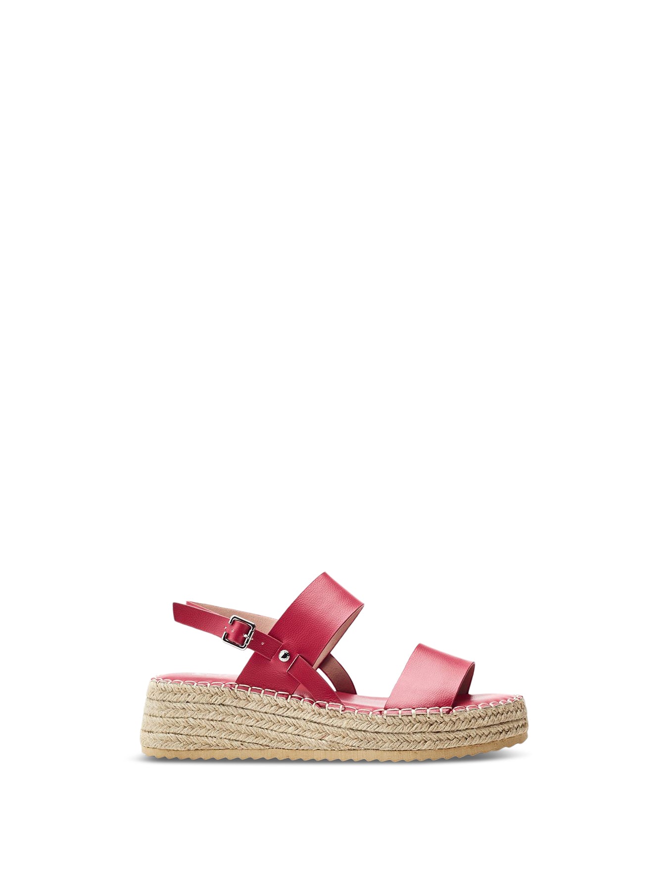 Pink Nashay Raffia Wedge Sandals