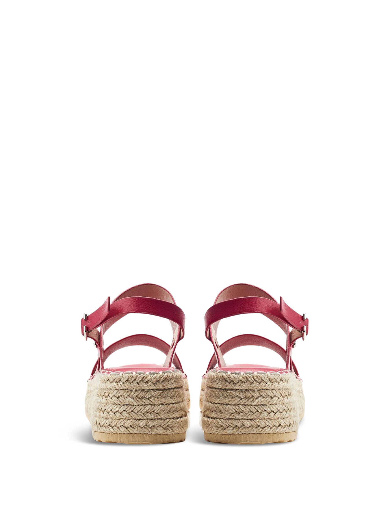 Pink Nashay Raffia Wedge Sandals