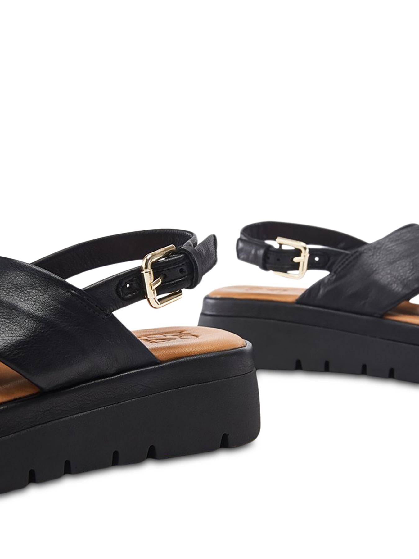 Nettina Leather Sandals Black