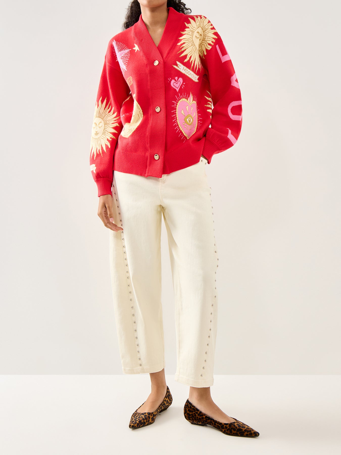 Red Mystical Cardigan Red