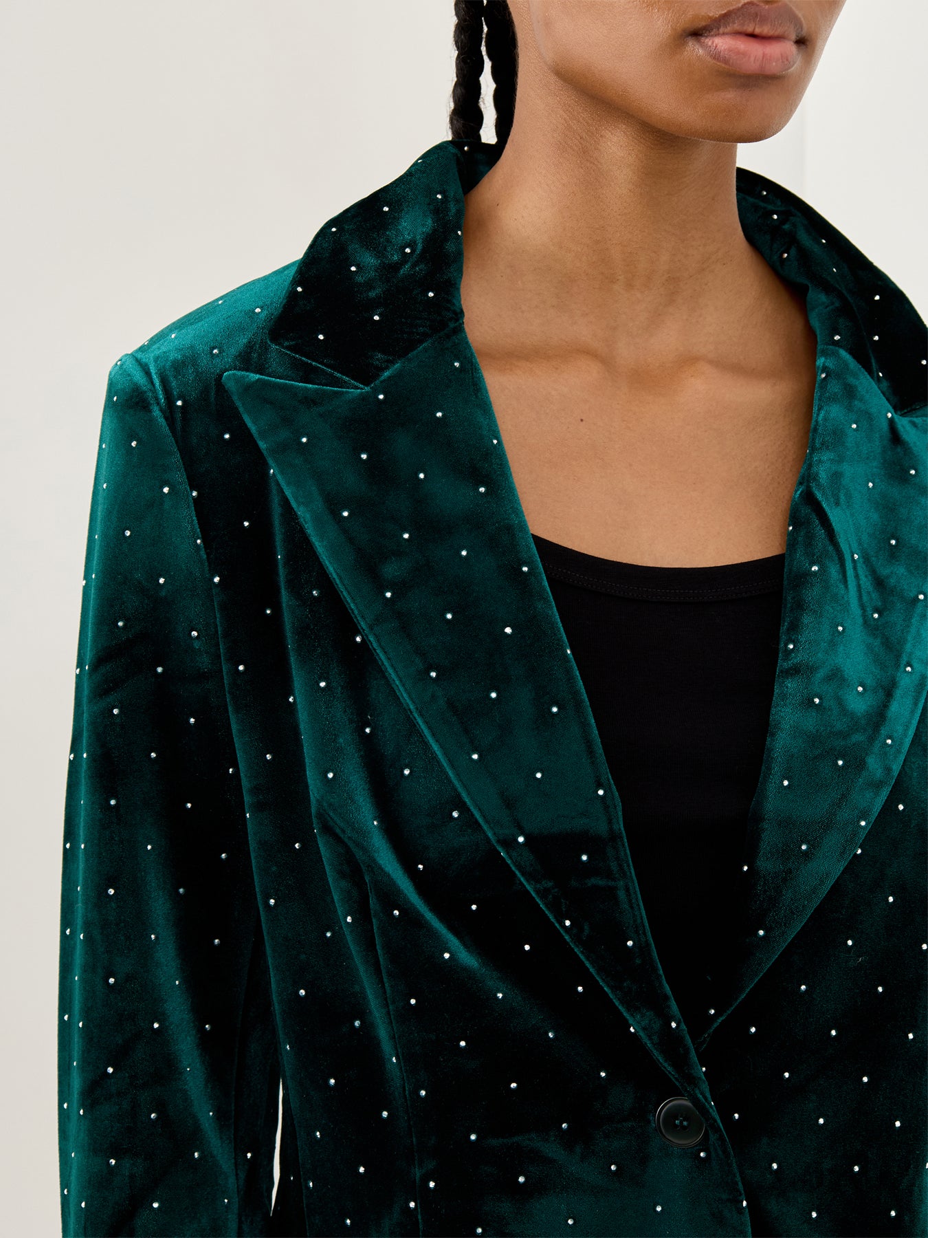 Velvet Blazer Green