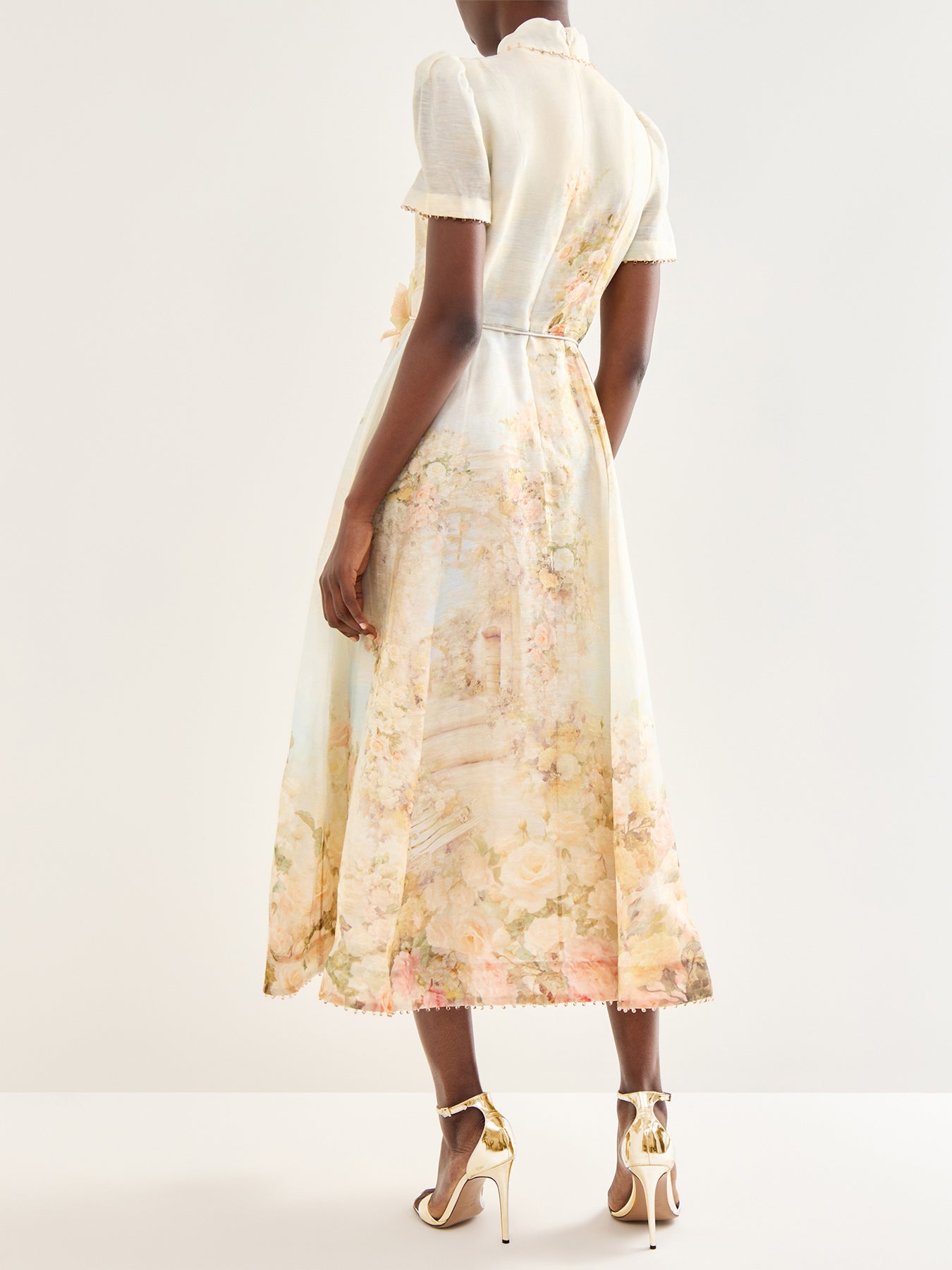 Memento Picnic Midi Dress Rose Cream