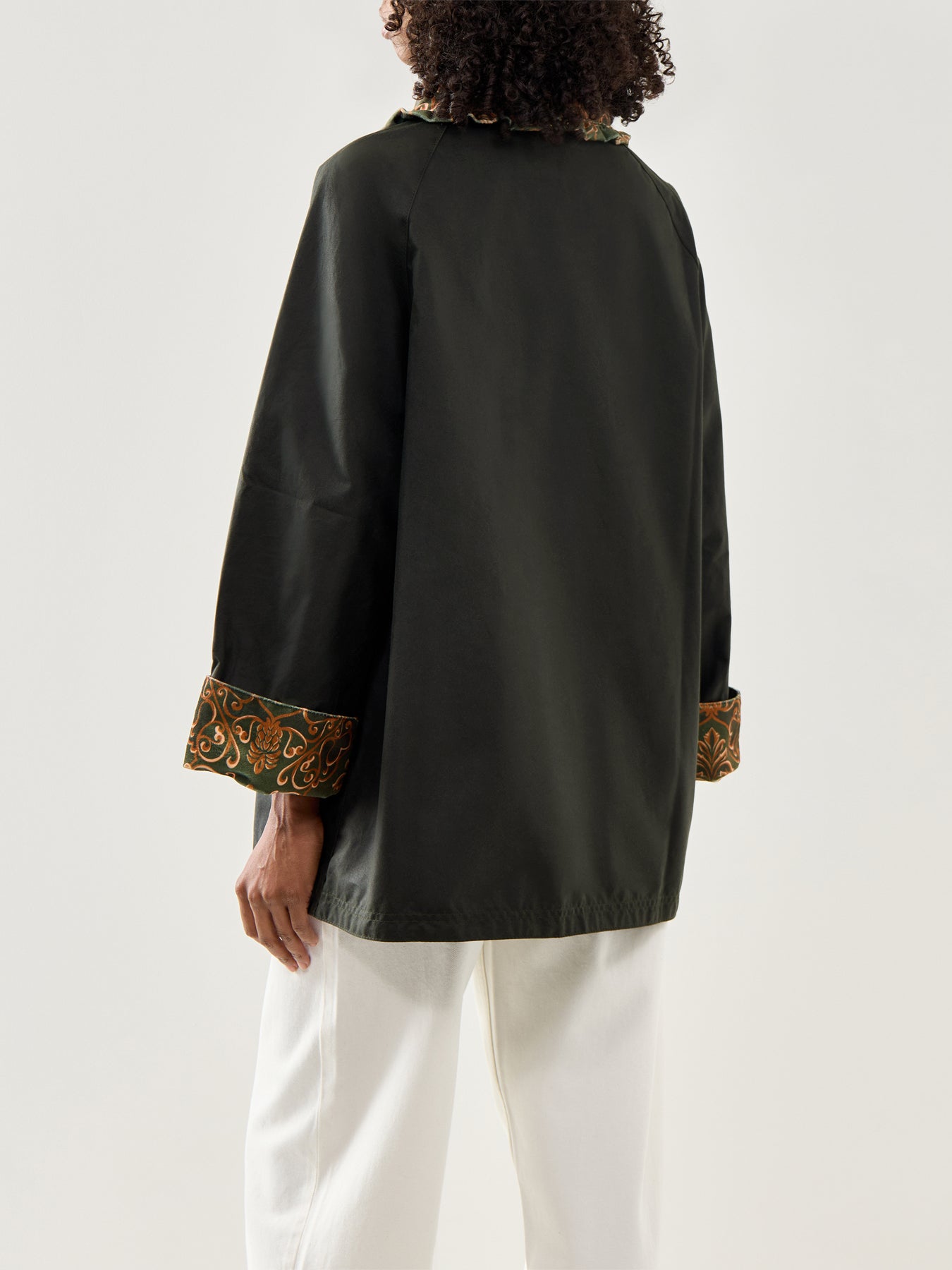 Womens Barbour X Farm Rio Maria-Clara Wax Jacket