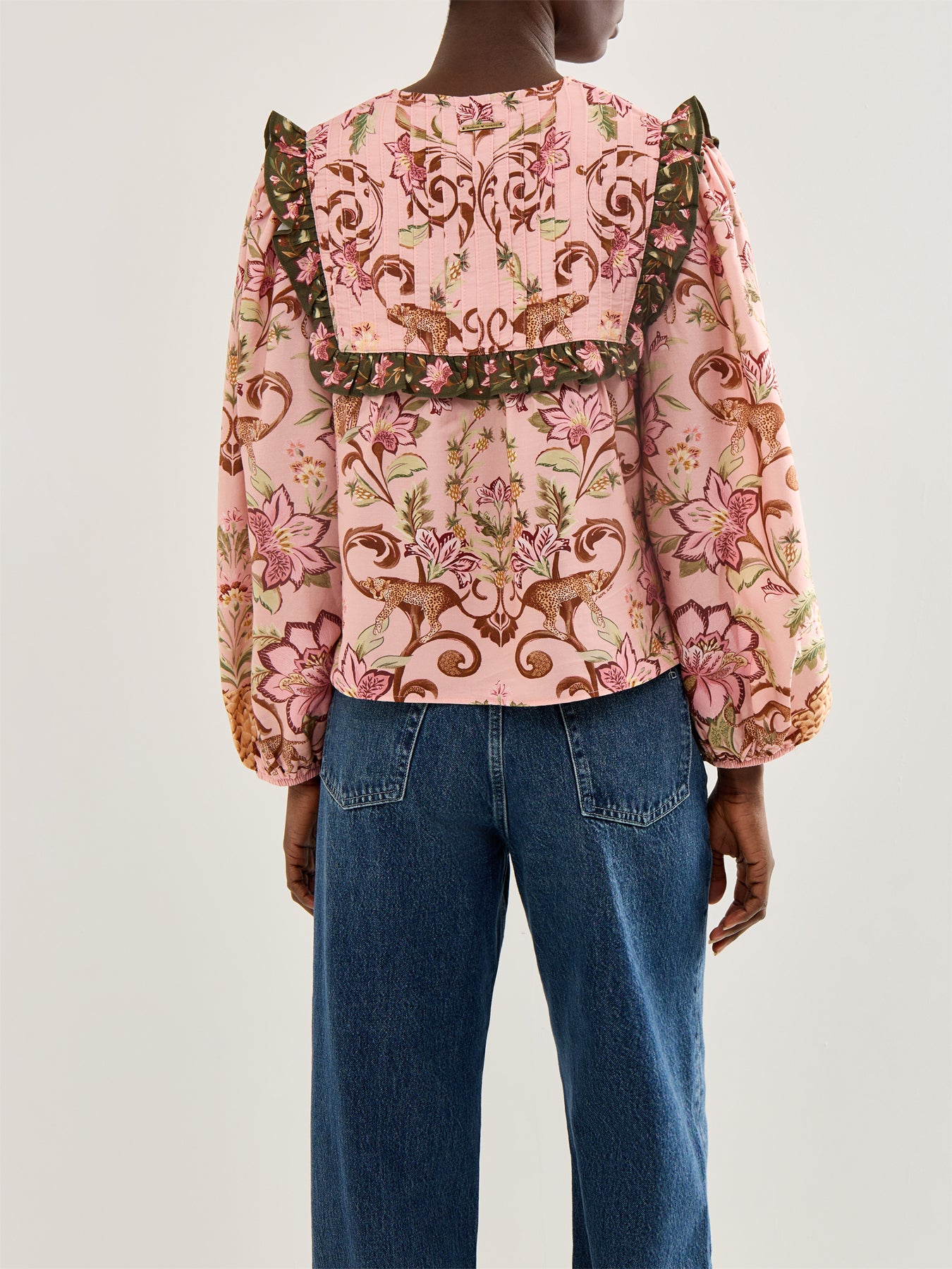 Cami Blouse Tropical Print