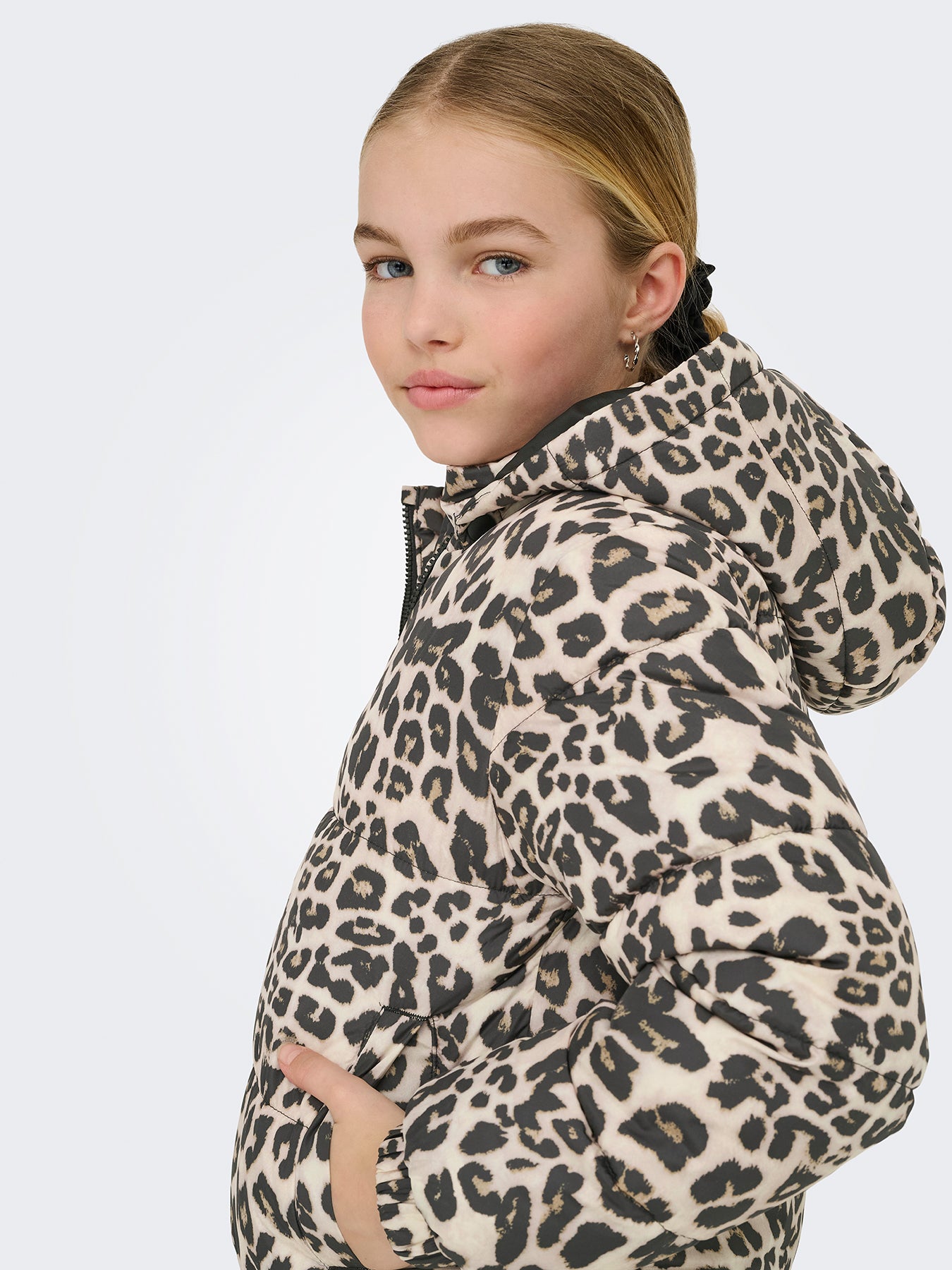 Only Short Puffer Jacket Silver Mink