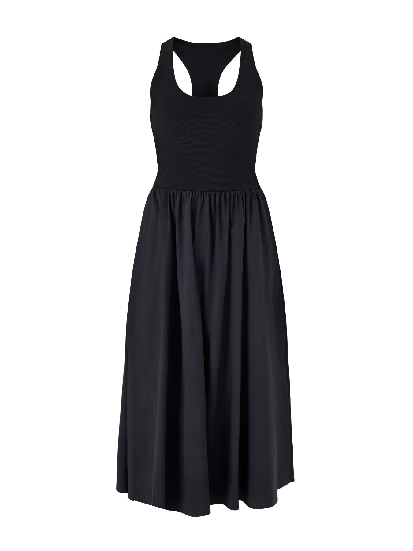 Explorer Ribbed Racer Dress Black