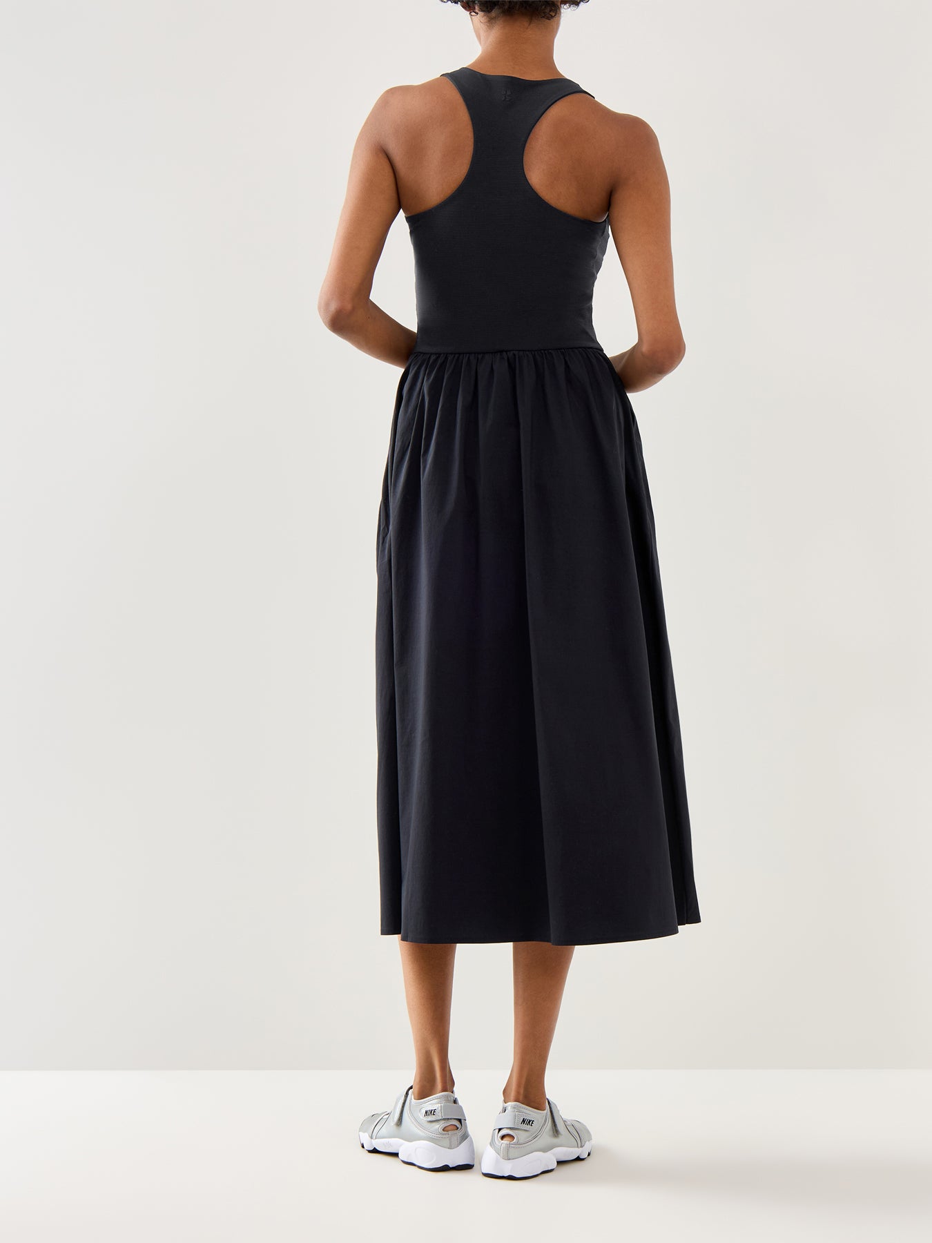 Explorer Ribbed Racer Dress Black