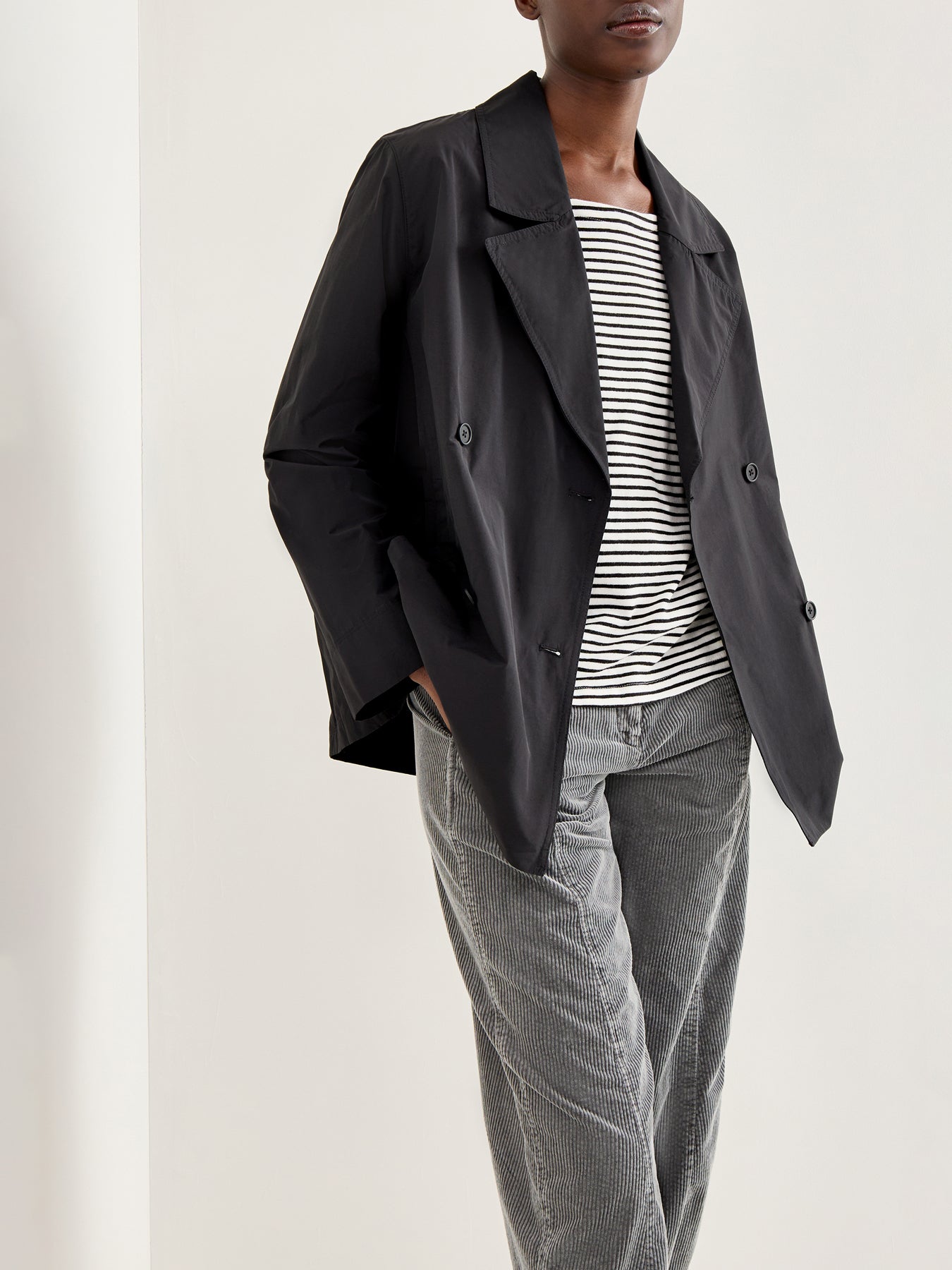 Short Trench Coat Black