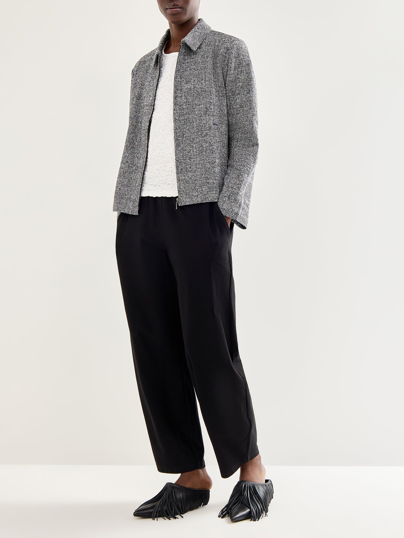 Ankle Barrel Pant W Pockets Black