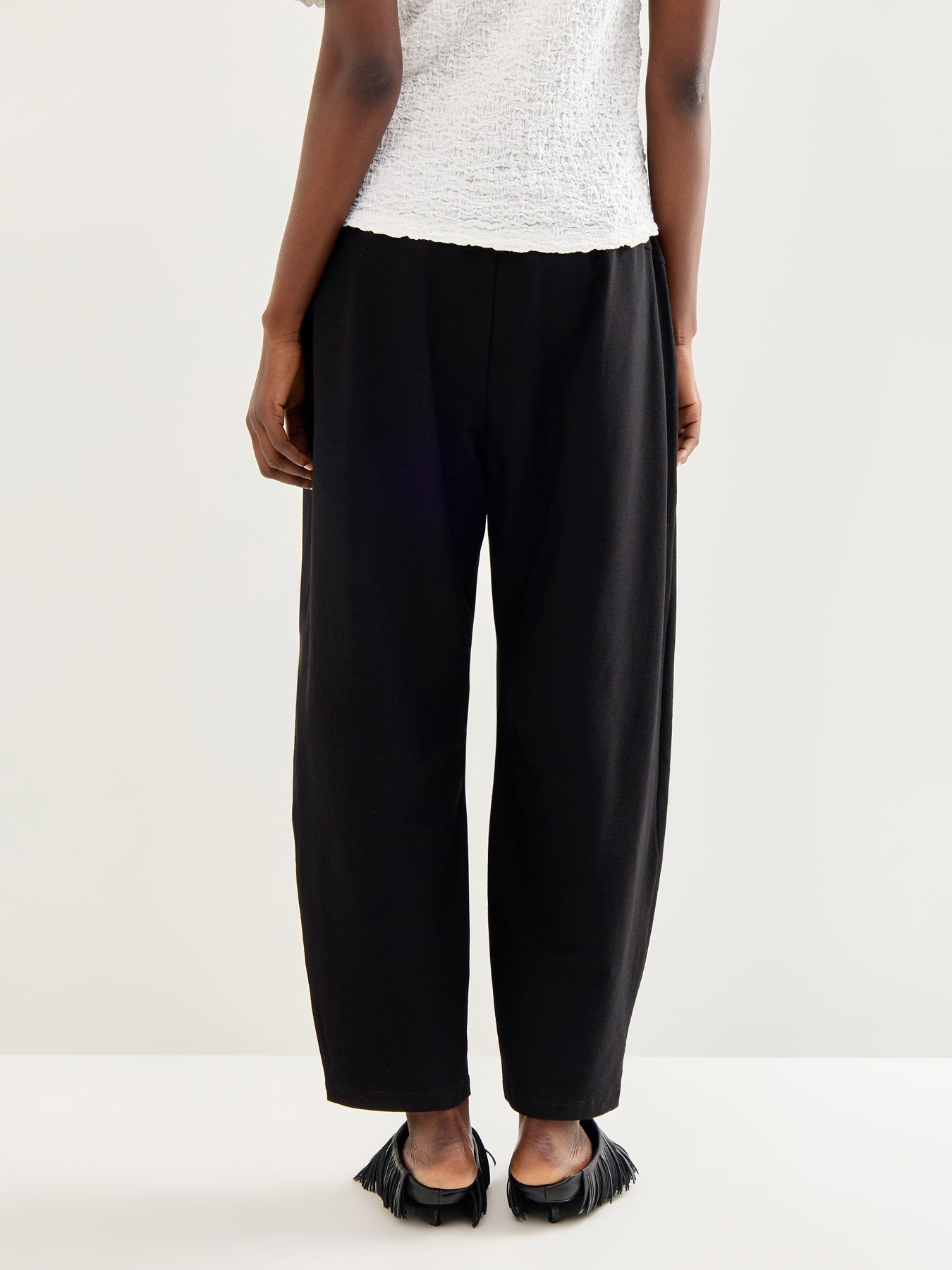 Ankle Barrel Pant W Pockets Black