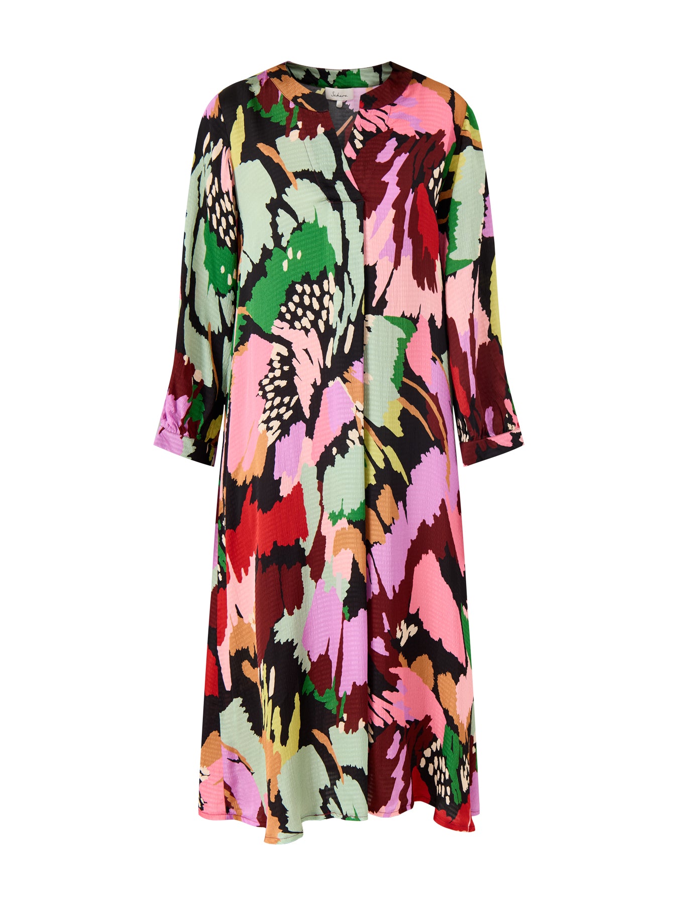 Large Floral Collage Dress Multi Colour