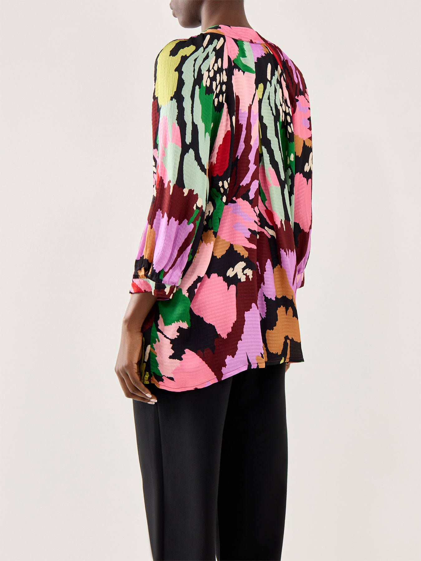 Large Floral Collage Top Multi