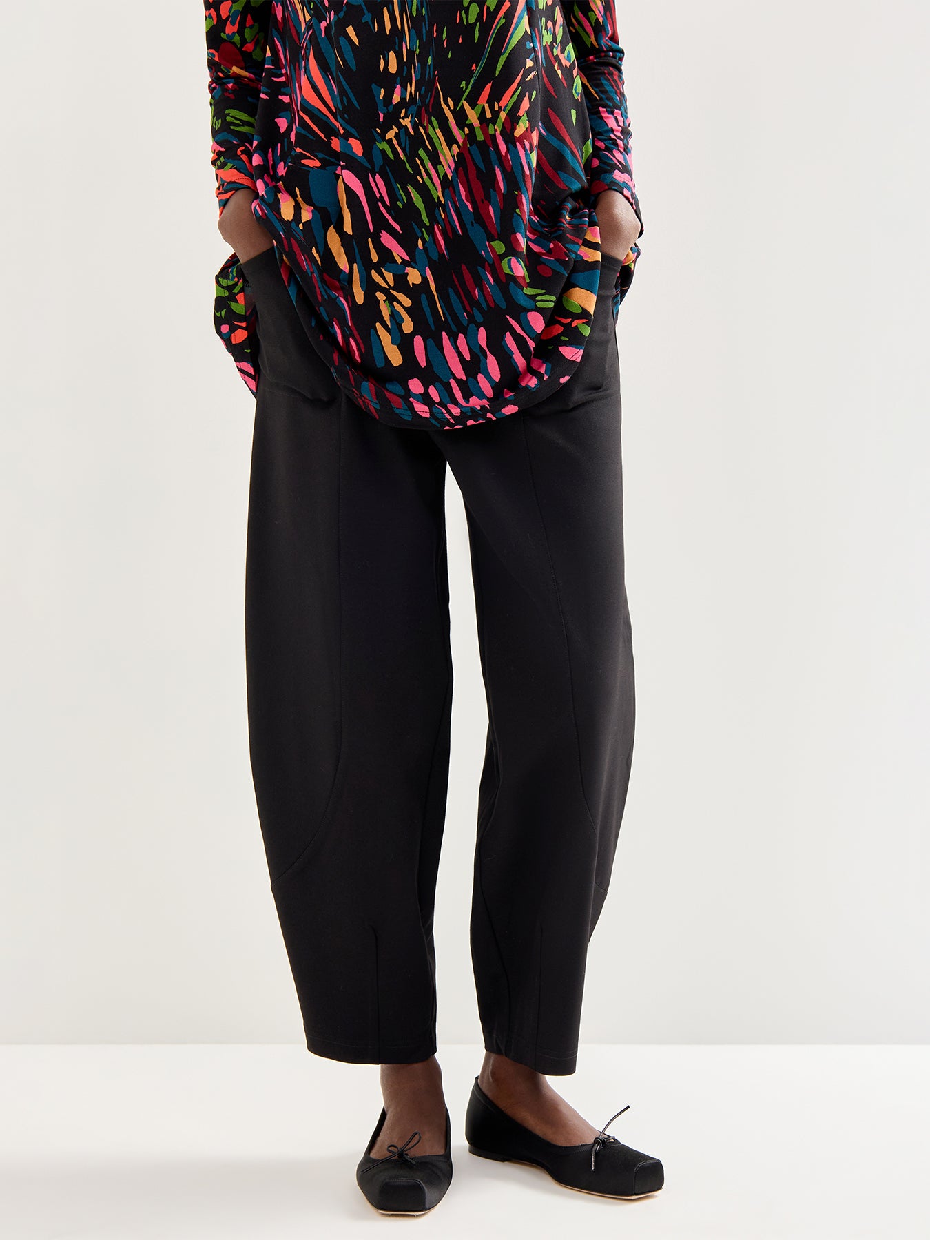 Ponte Bubble Trouser Black