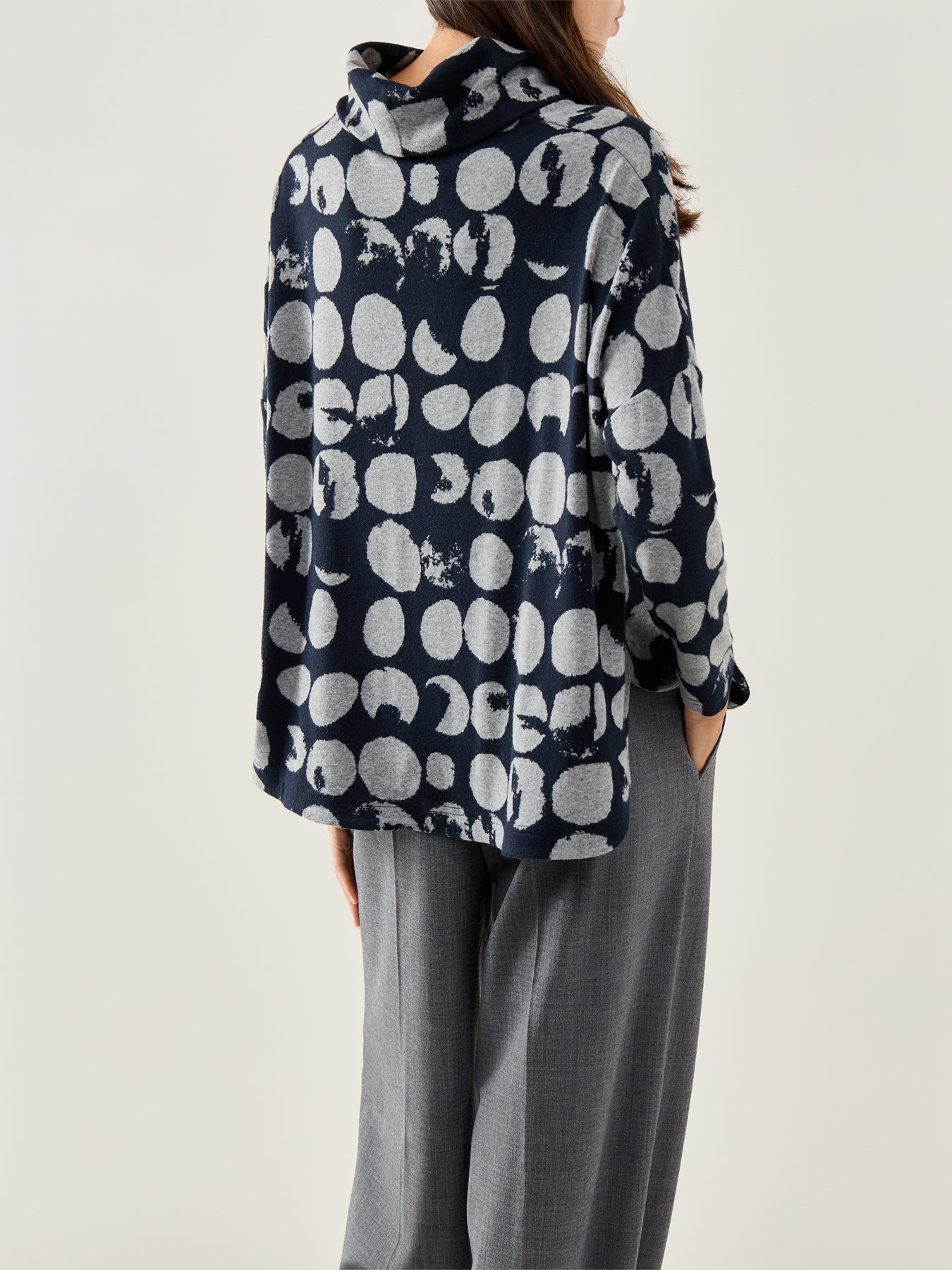 Textured Jersey Boxy Top Grey