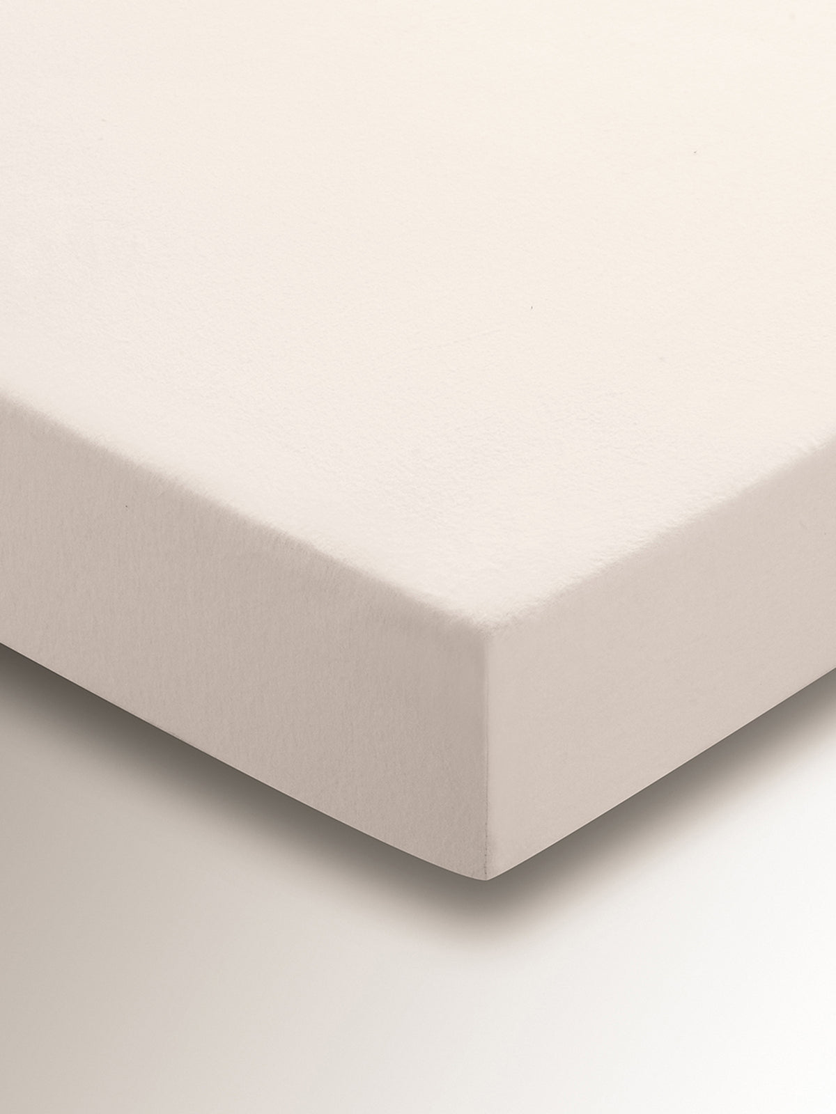 Ivory Brushed Cotton Fitted Sheet Single