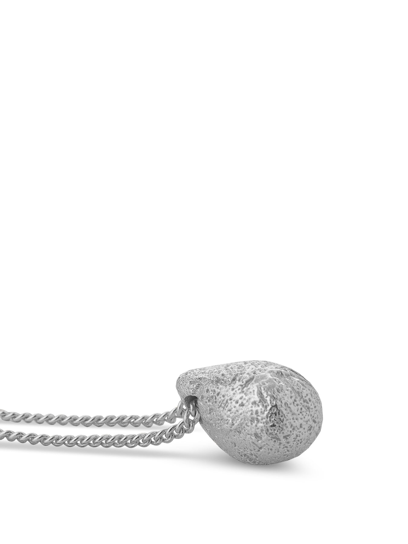 Dome Pendant Necklace Silver