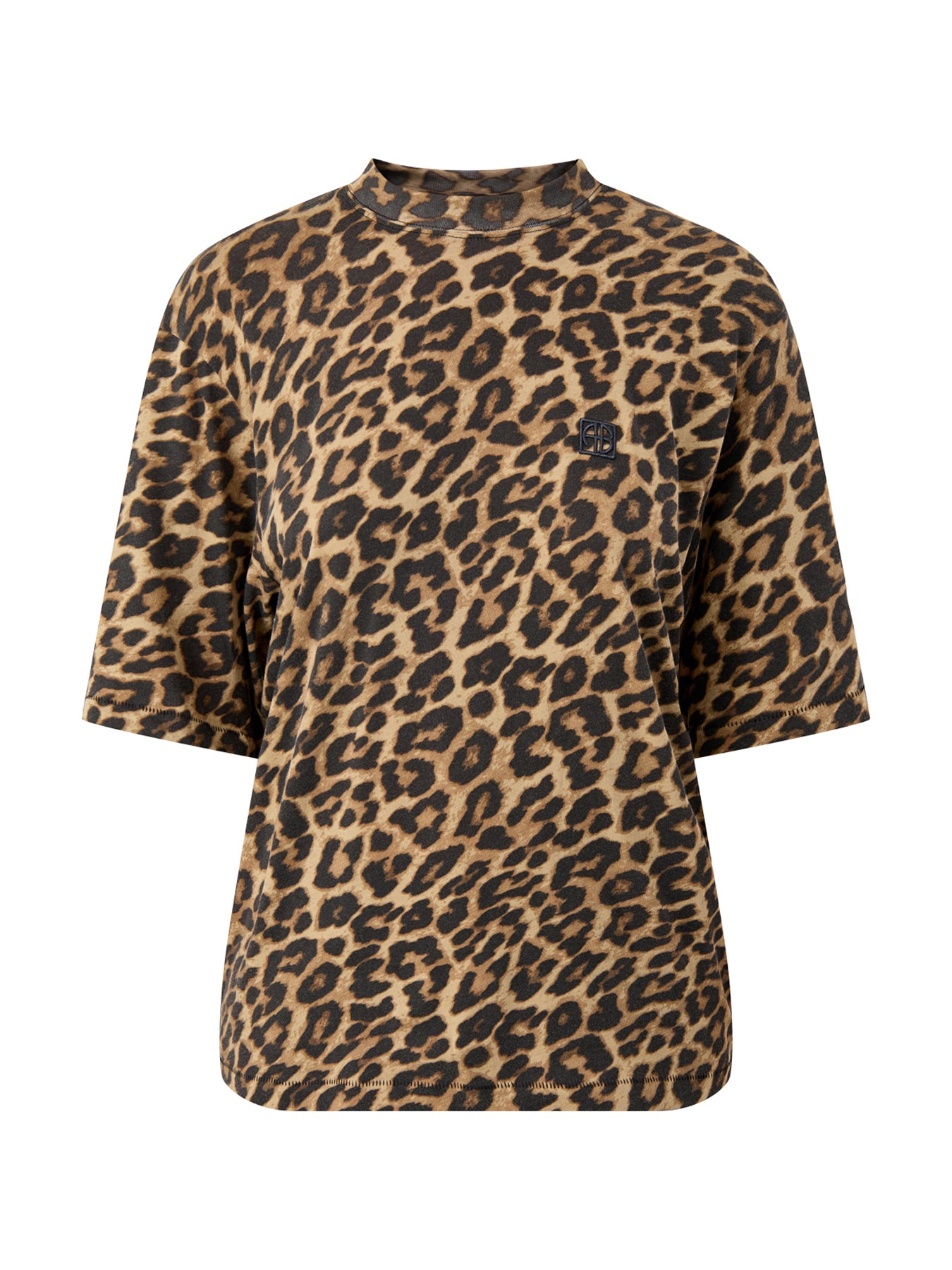 Avi Tee Black And Brown Leopard
