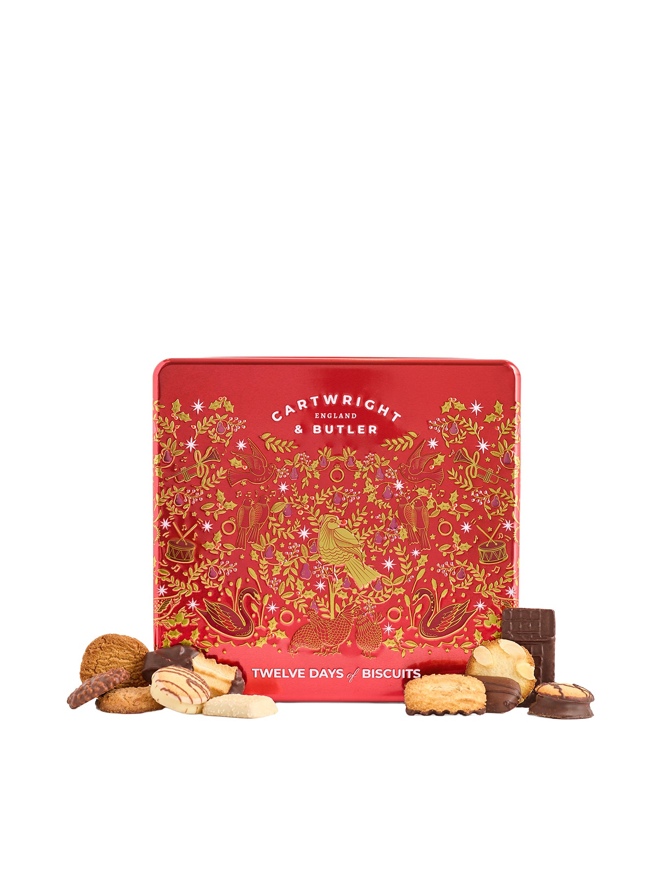 12 Days of Christmas Chocolate Biscuits Assortment Tin